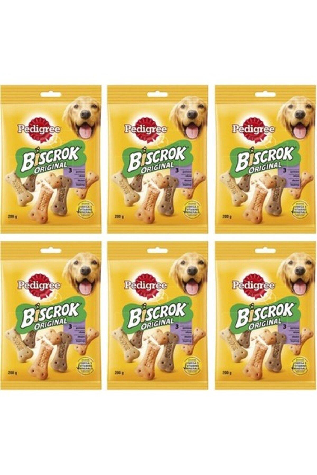 Orqinel Pedigree Biscrok Bisküvi Köpek Ödül Maması 200 gr x 6 Adet