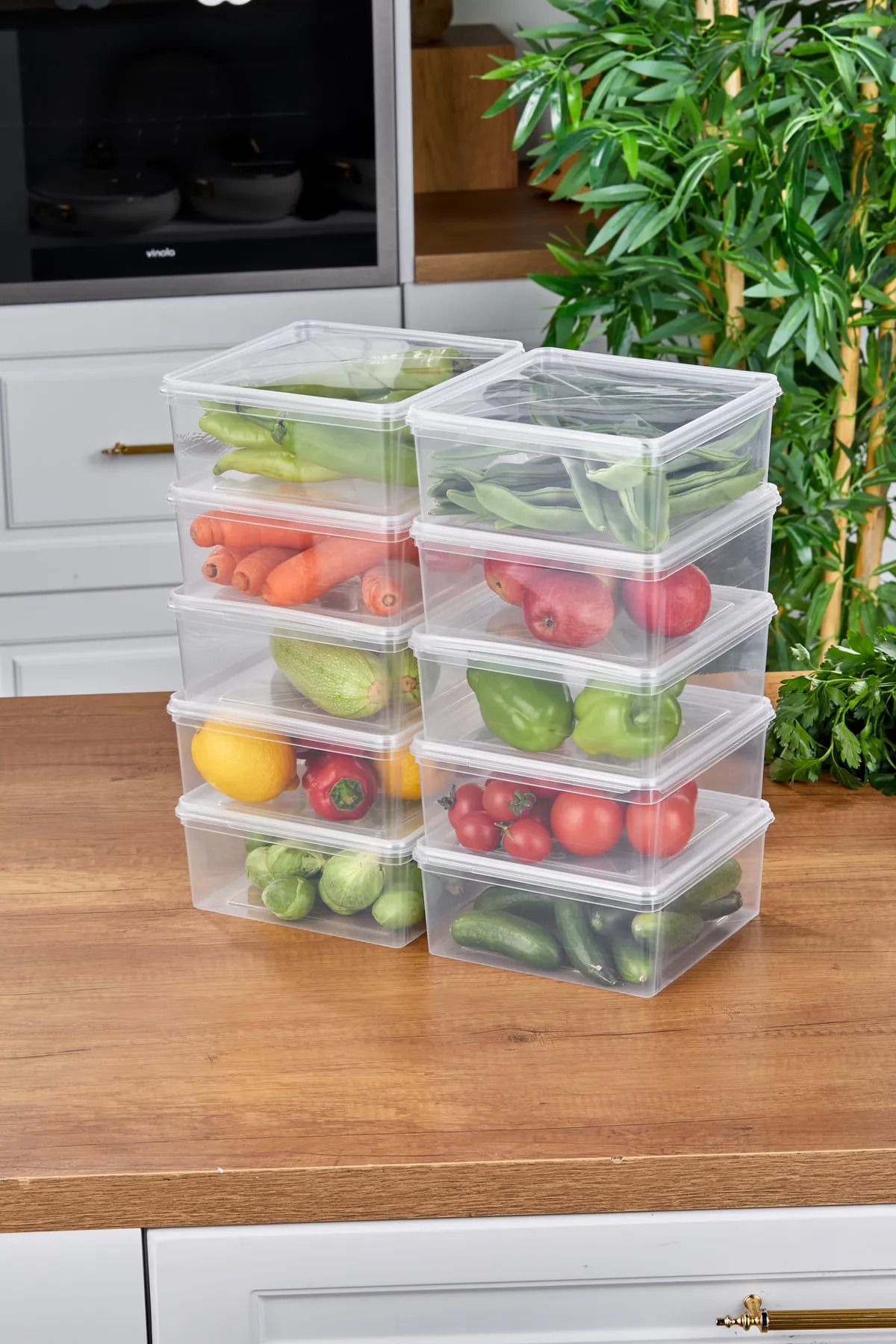 ALPY E TRADE-🌟   Set of 10 (2000 ml) Square Freezer Compatible Self-Covered Storage Containers 🌟 4