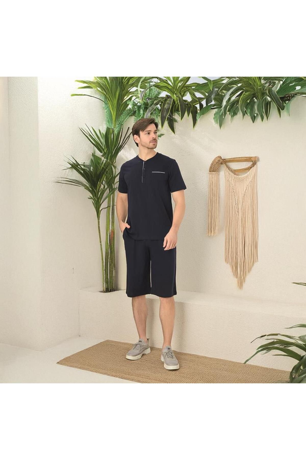 elitepoint 1706 Erkek Yazlık Şortlu Pijama Takımı