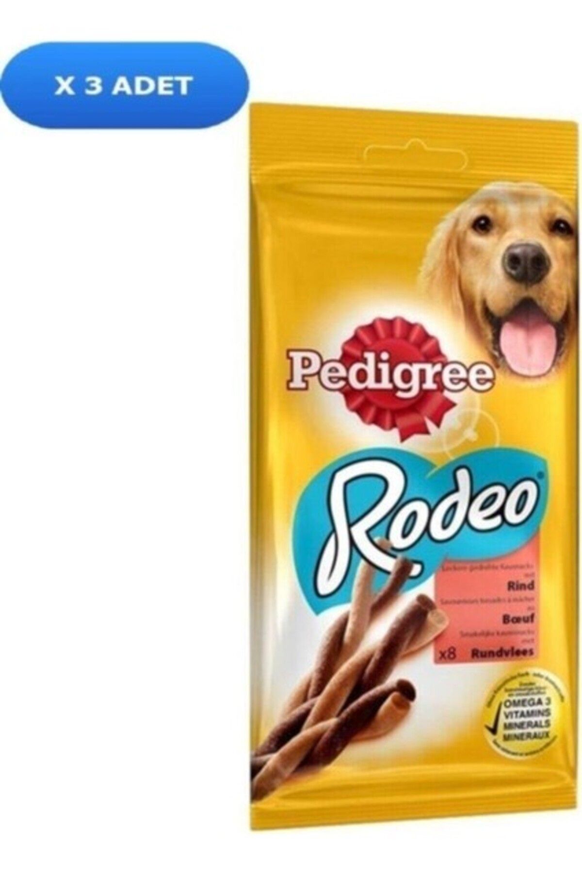 Orqinel Pedigree Rodeo Sığırlı Köpek Ödül Maması 3X70gr