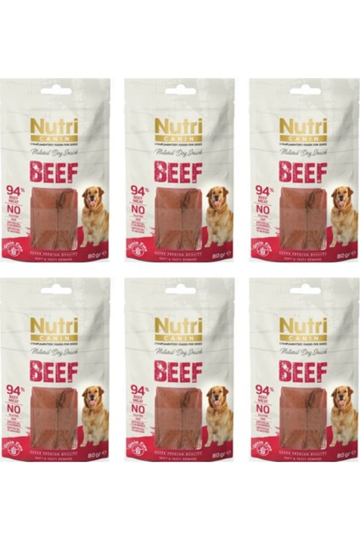 Orqinel Nutri Canin Sığır Fileto Tahılsız Köpek Ödülü 80 Gr. x 6 Adet