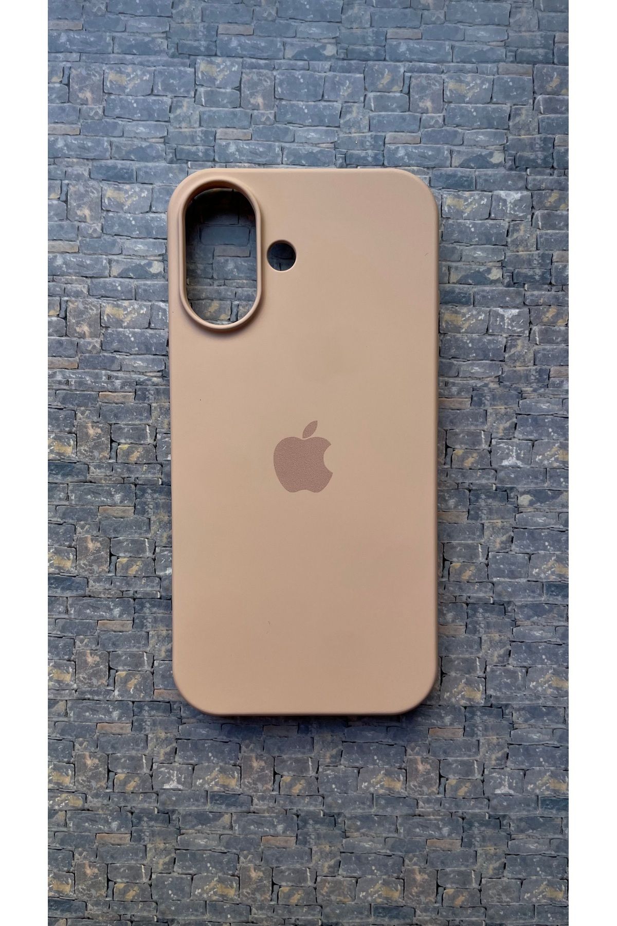 BCNCASE İphone16 Logolu Telefon Kılıfı Yumuşak Silikon Kauçuk İçi Kadife Ince Kılıf ÇizilmezDayanıklı