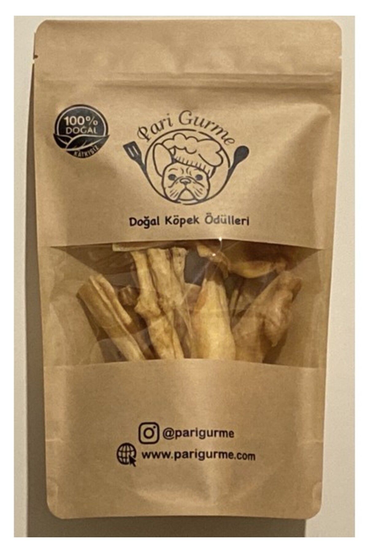 Orqinel Pari Gurme Kuzu Kafa Derisi Köpek Ödülü %100 Doğal Naturel 150GR
