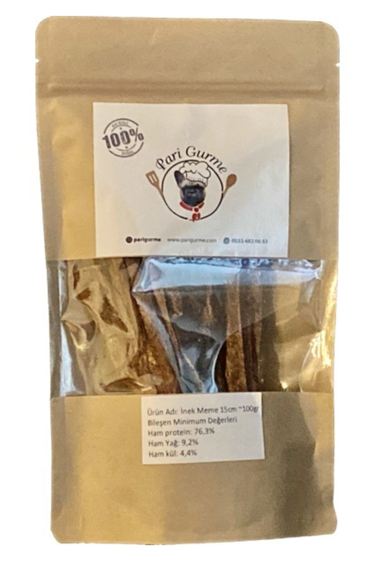 Orqinel Pari Gurme Inek Memesi Çubuk Köpek Ödülü %100 Doğal Naturel 50GR