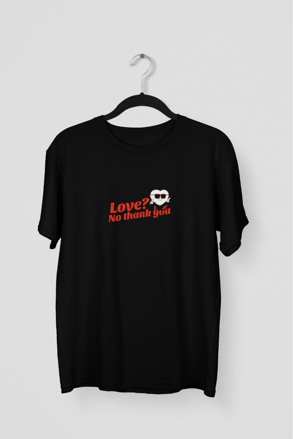 Butik ERKEK/KADIN -LOVE? - TRANSFER BASKILI YUVARLAK YAKA KISA KOL TİŞÖRT