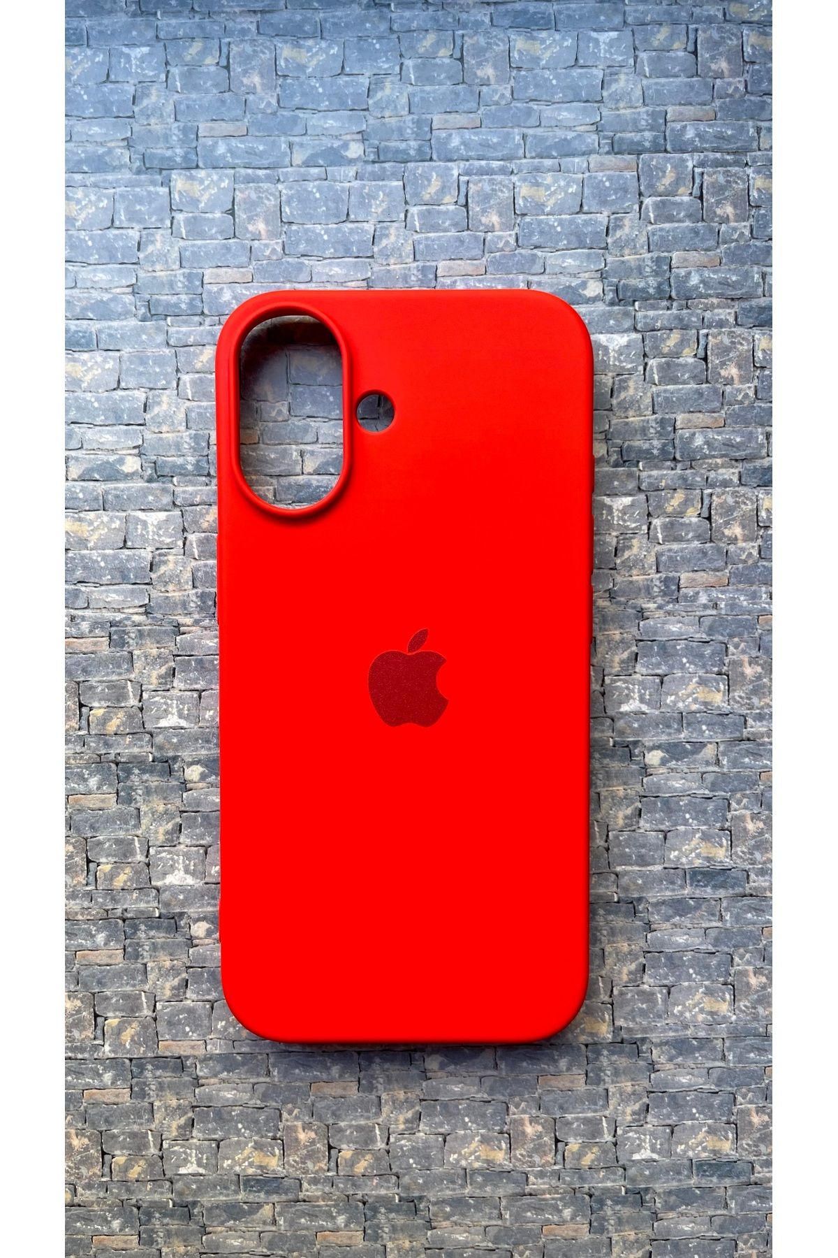 BCNCASE İphone16 plus Logolu Telefon Kılıfı Yumuşak Silikon Kauçuk İçi Kadife Ince Kılıf ÇizilmezDayanıklı