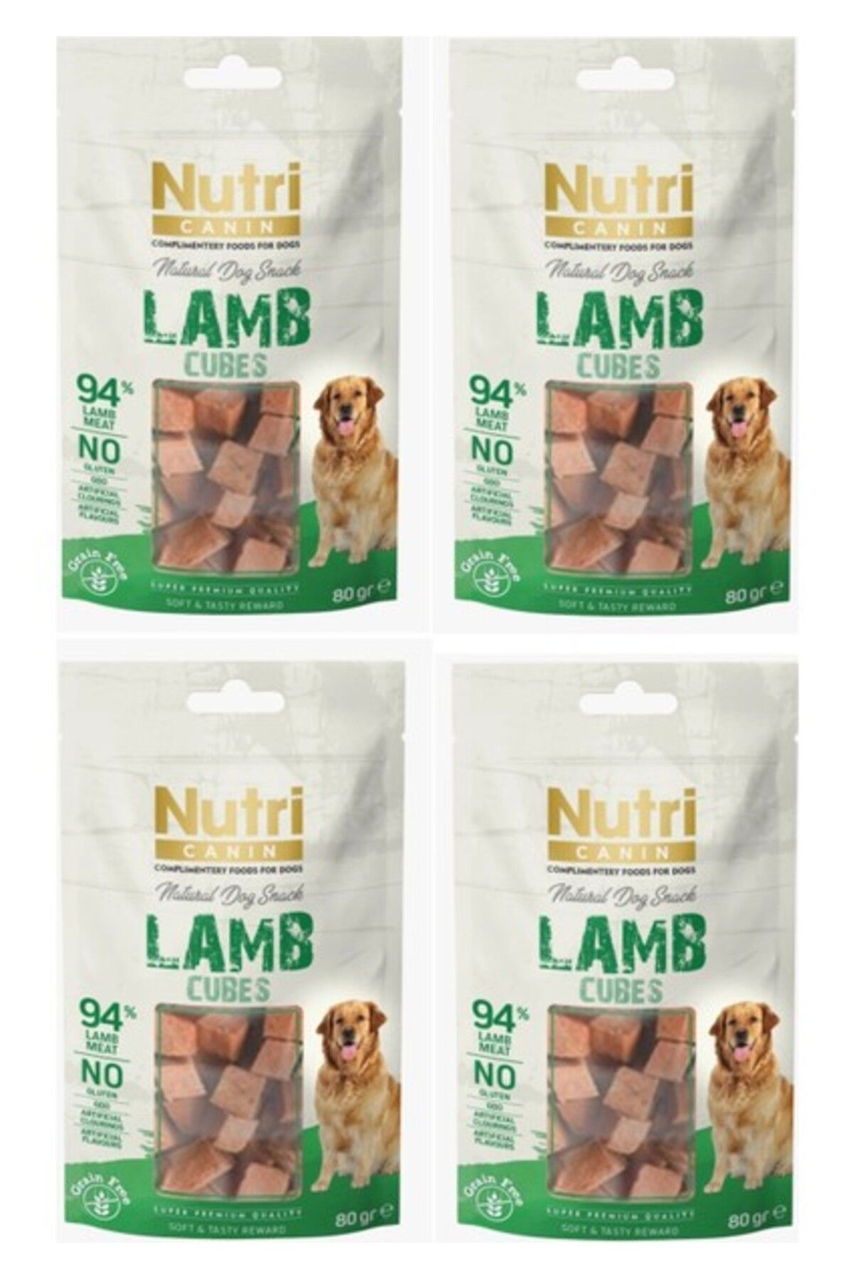 Orqinel Nutri Canin Kuzu Etli Küp Tahılsız Köpek Ödülü 80 Gr. x 4 Adet