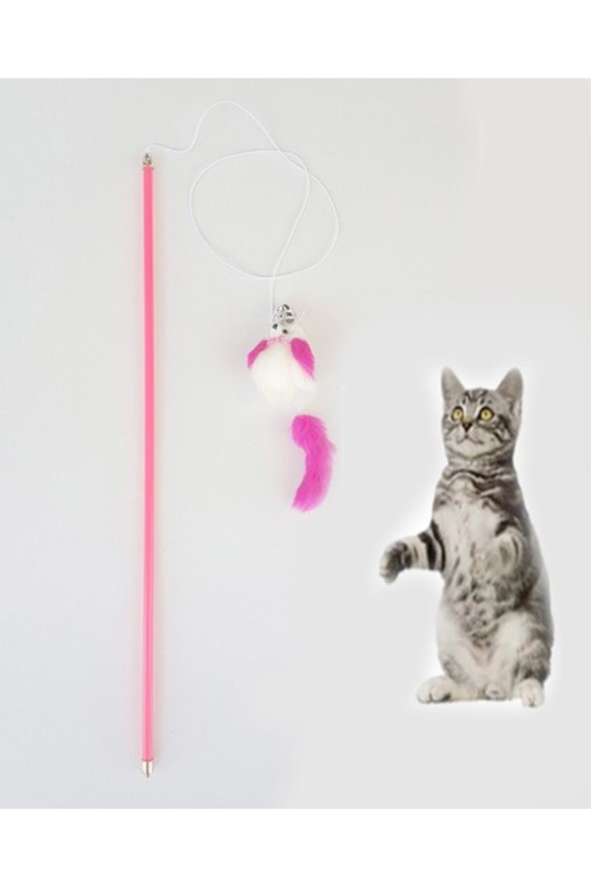 Orqinel Aixin Kedi Oltası Çıngıraklı Tüylü Fare 50CM