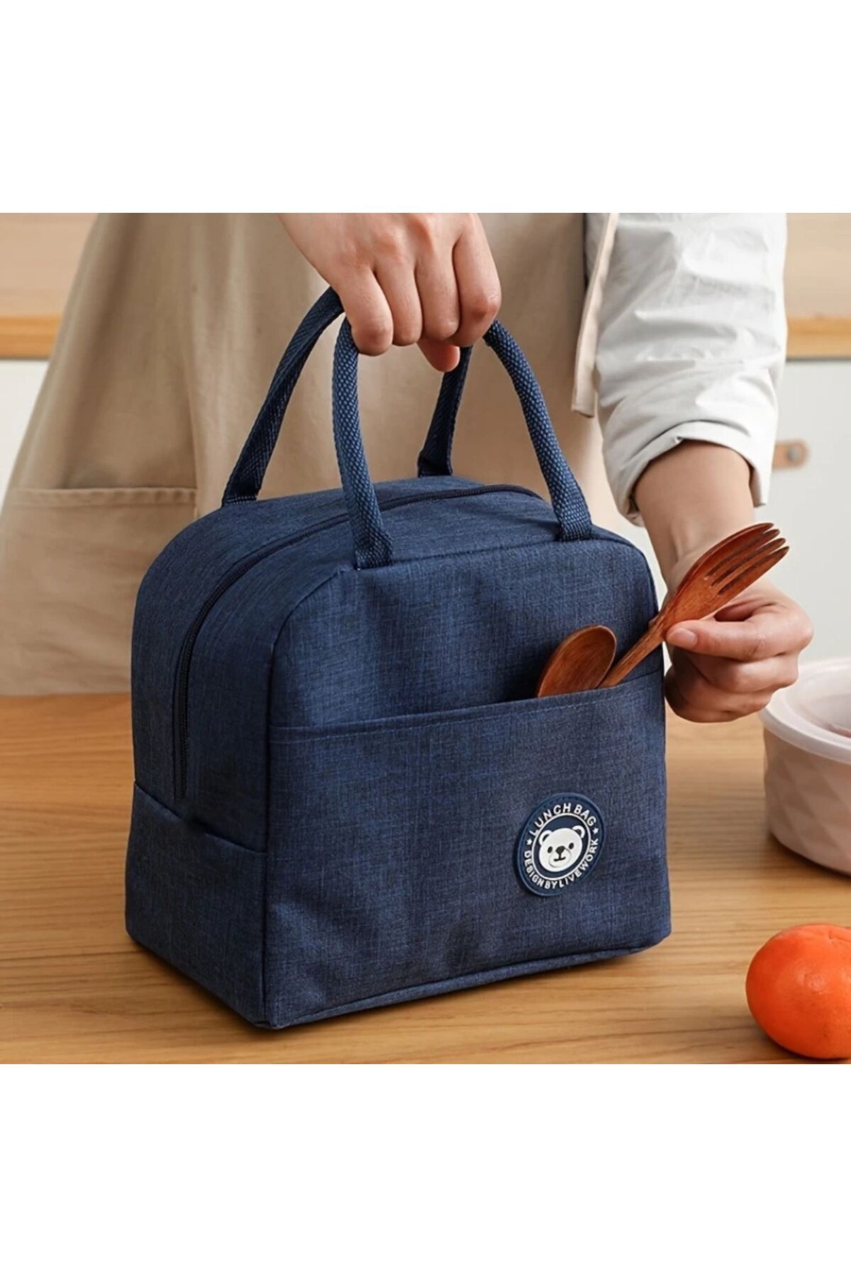 ByLily Isı Yalıtımlı Termal Çanta Yemek Taşıma, Beslenme Çantası, Su Geçirmez