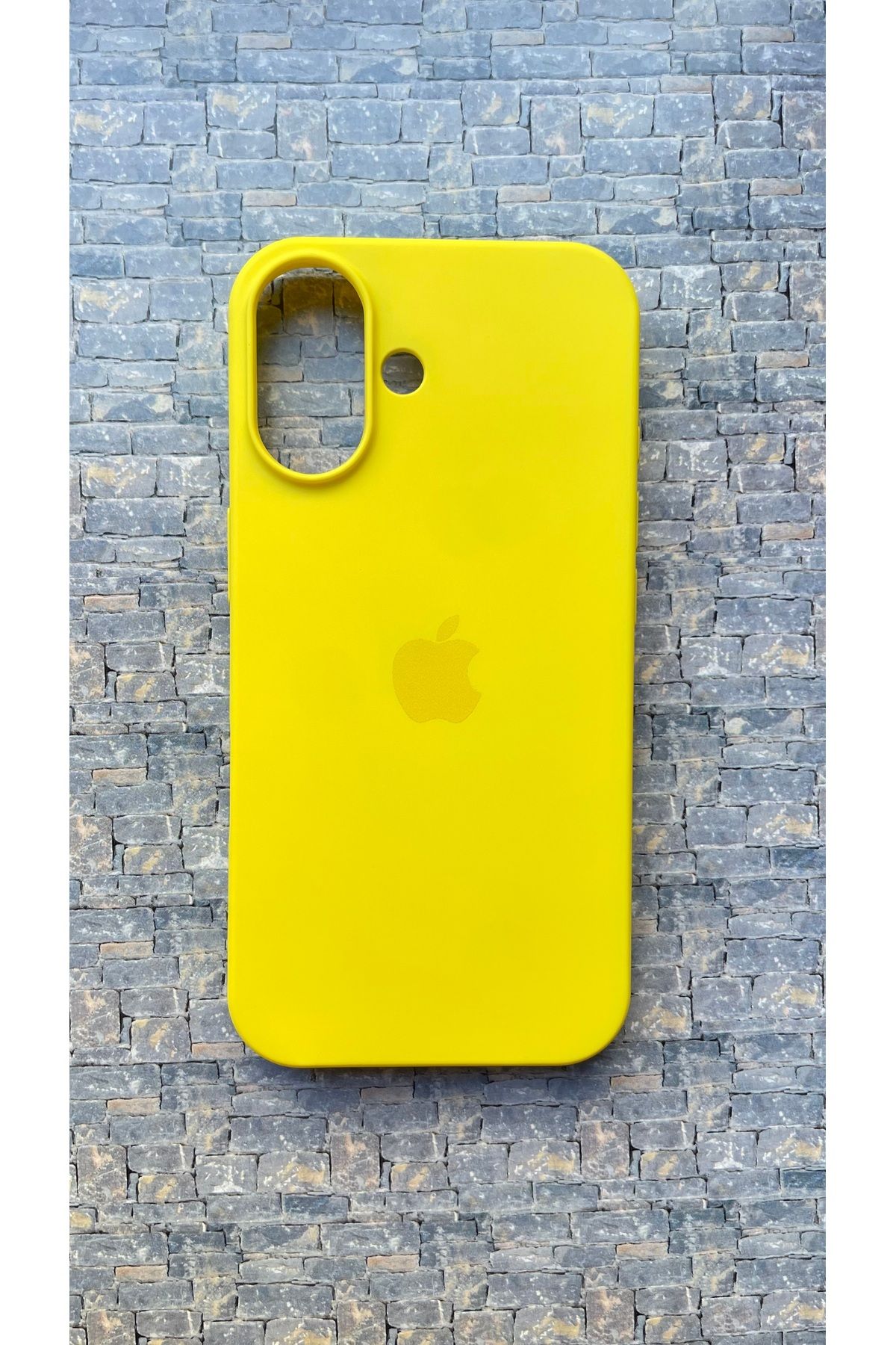 BCNCASE İphone16 plus Logolu Telefon Kılıfı Yumuşak Silikon Kauçuk İçi Kadife Ince Kılıf ÇizilmezDayanıklı