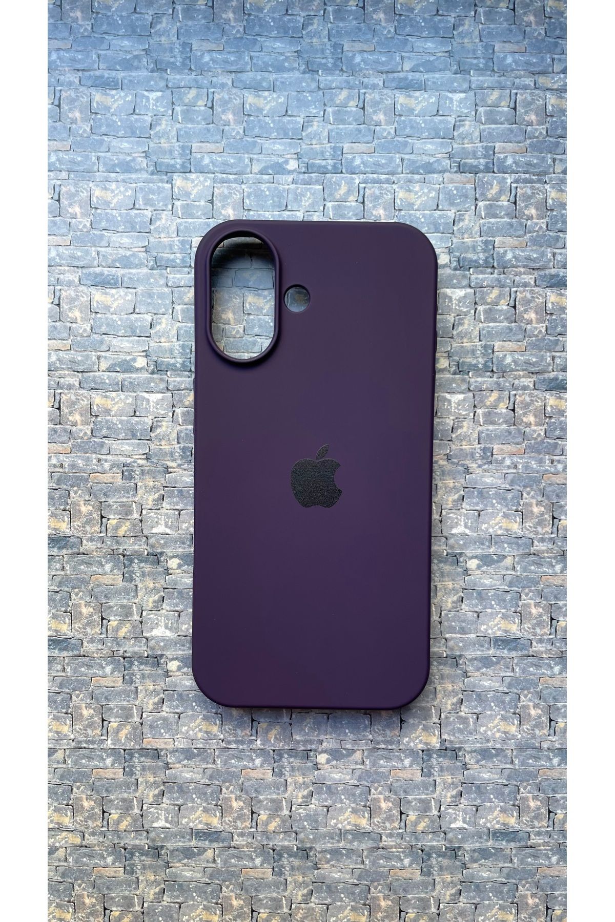 BCNCASE İphone16 Logolu Telefon Kılıfı Yumuşak Silikon Kauçuk İçi Kadife Ince Kılıf ÇizilmezDayanıklı