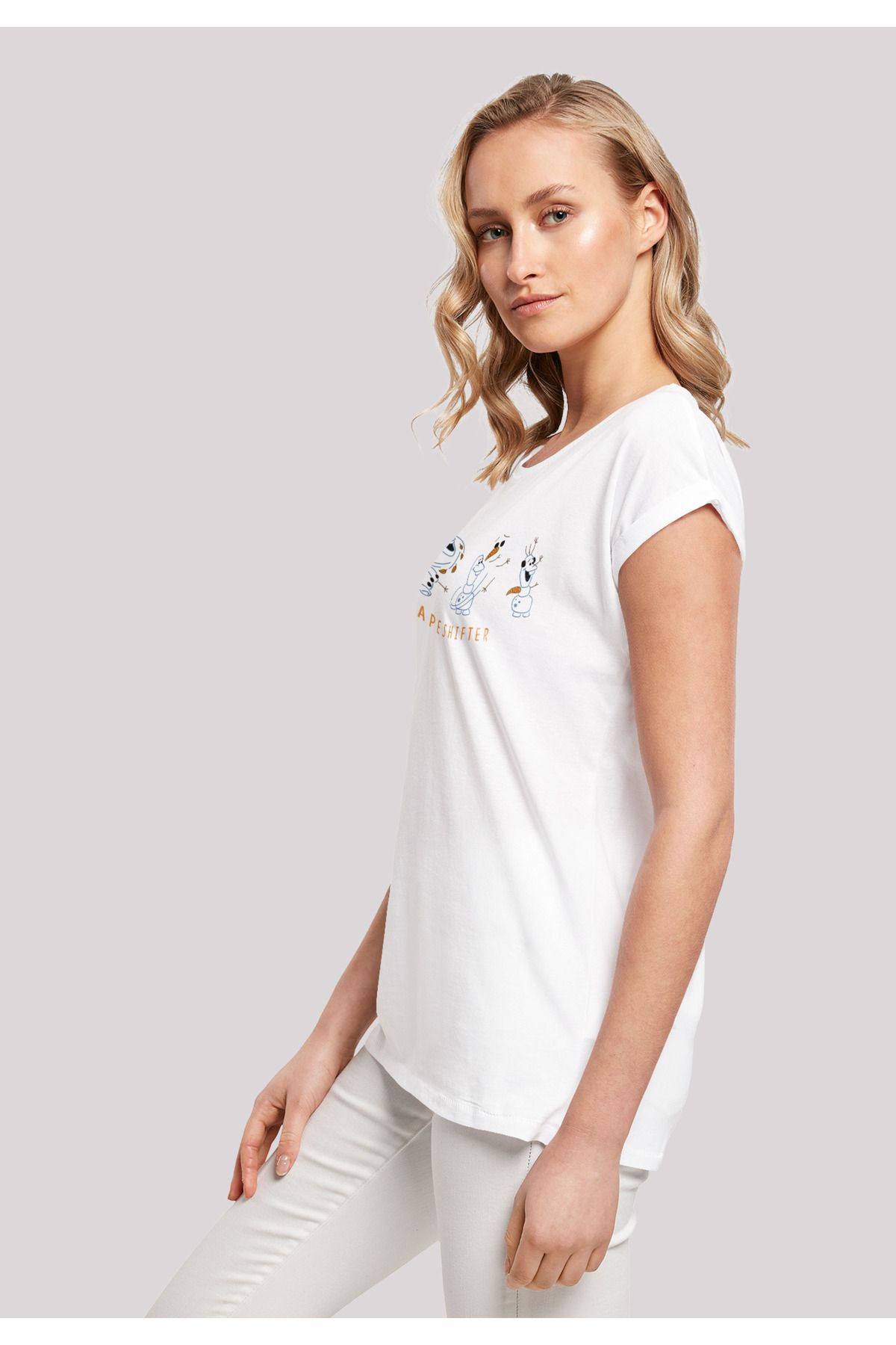 F4NT4STIC-Damen Disney Frozen 2 Olaf Shape-Shifter mit Damen-T-Shirt mit verlängerter Schulter 7
