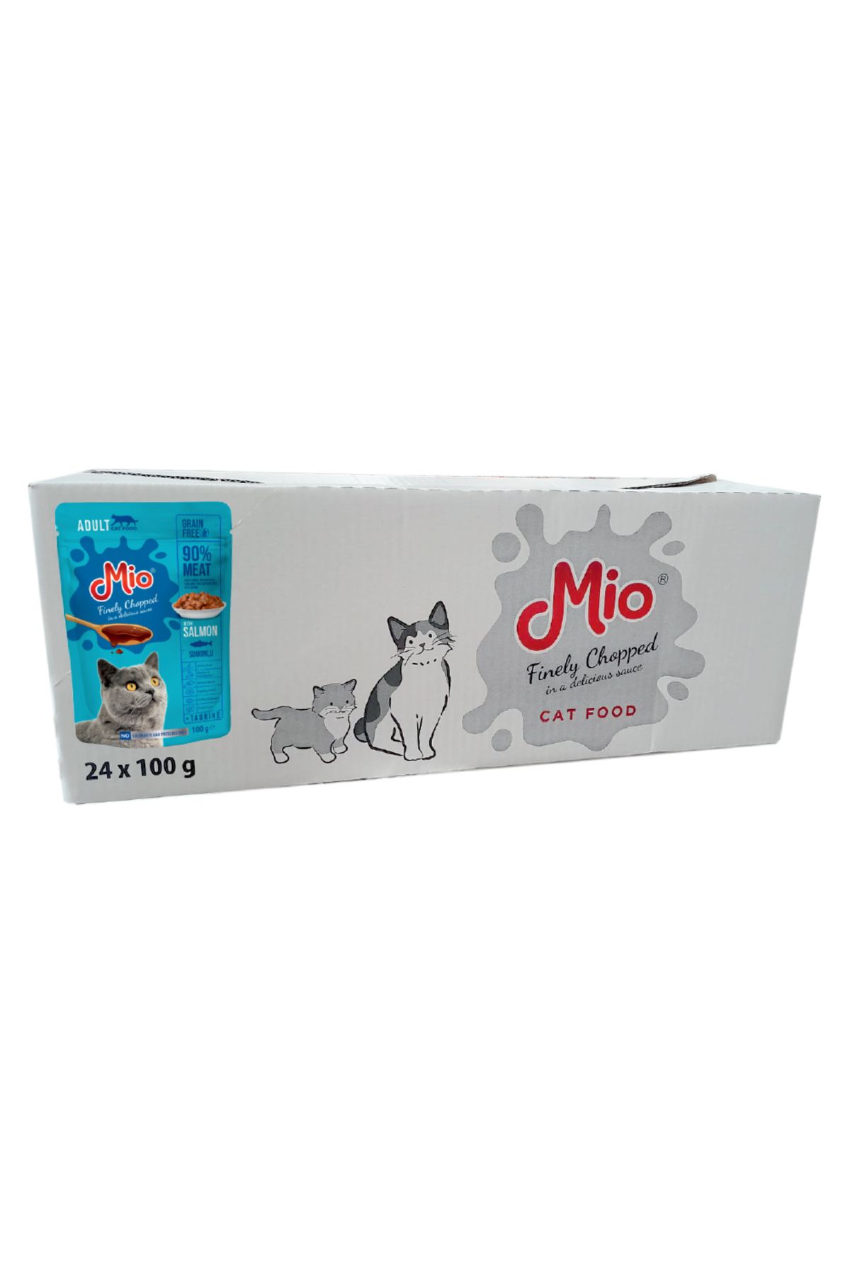 MİO Hrana Umeda Pisici ️, Premium Cutie 24 Plicuri Pisici 100 G, Mio Cat, Hrana Pisici Adulte, Cu Somon - One Size