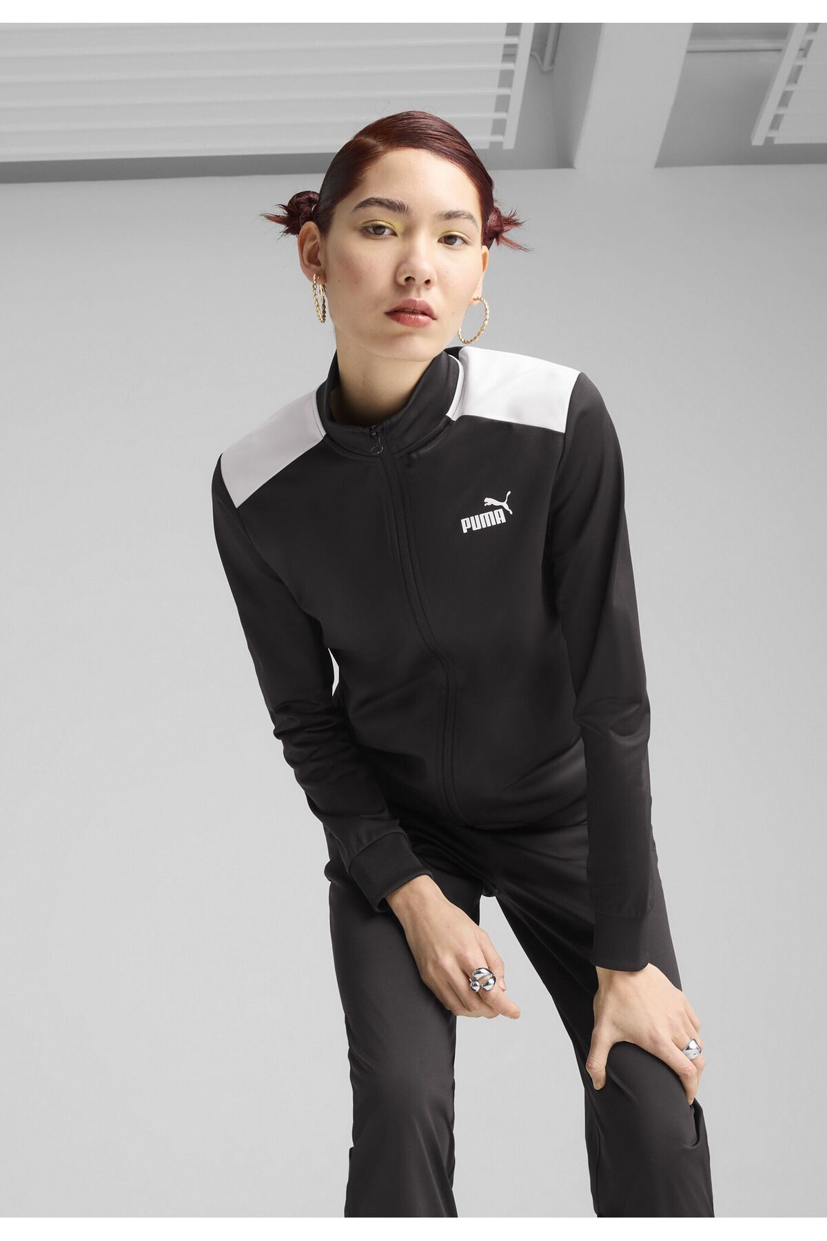 Puma-Gestrickte Anzüge, Regular, Langarm, Regular, Medium, Color Blocking, Welt Pocket, Full Zip 8