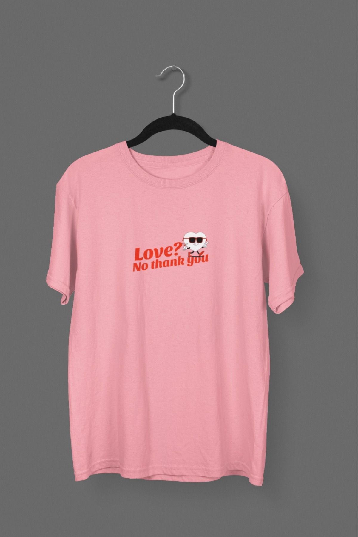 Butik ERKEK/KADIN -LOVE? - TRANSFER BASKILI YUVARLAK YAKA KISA KOL TİŞÖRT