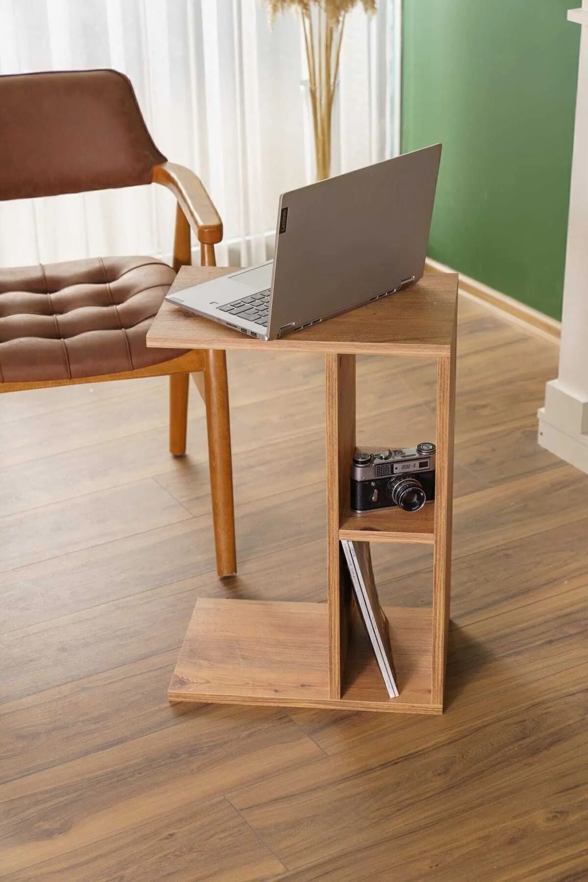 interGO-Side And Center Table With Shelves - Atlantic Pine Pattern 3