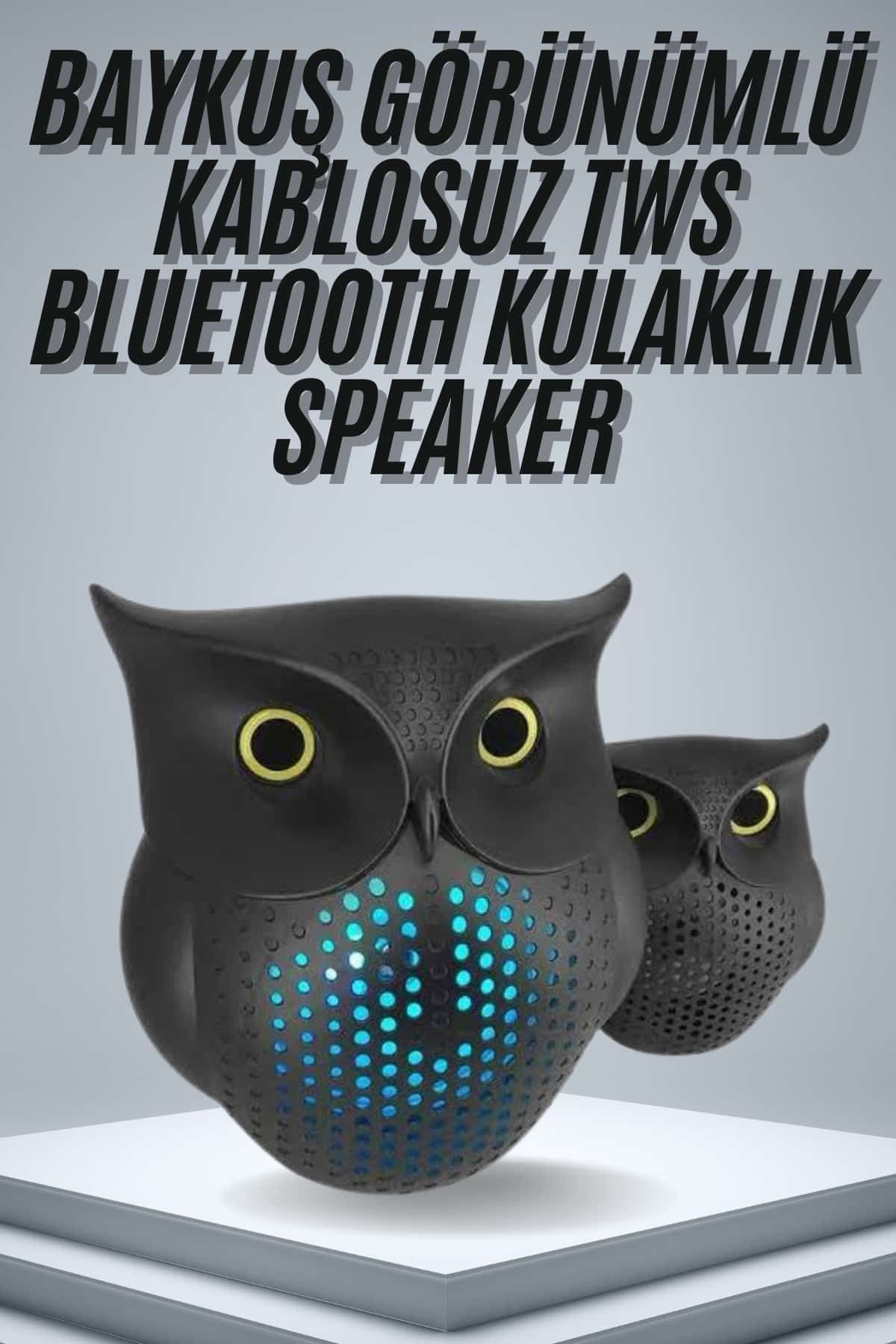 ASTRALTECH TWS Bluetooth Hoparlör Baykuş Tasarımlı Taşınabilir RGB Işıklı Uzun Pil Ömrü