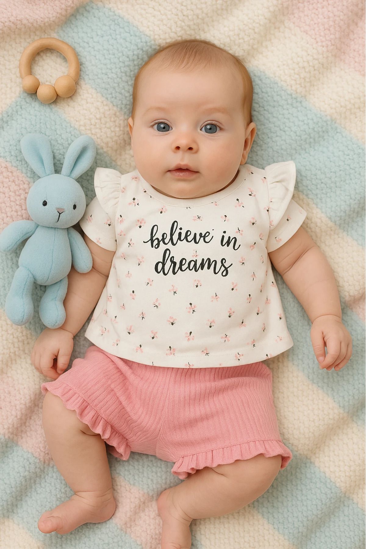 Çıldırıns Cgs Yazlık Believe İn Dreams Baskılı 2’li Bebek Takım