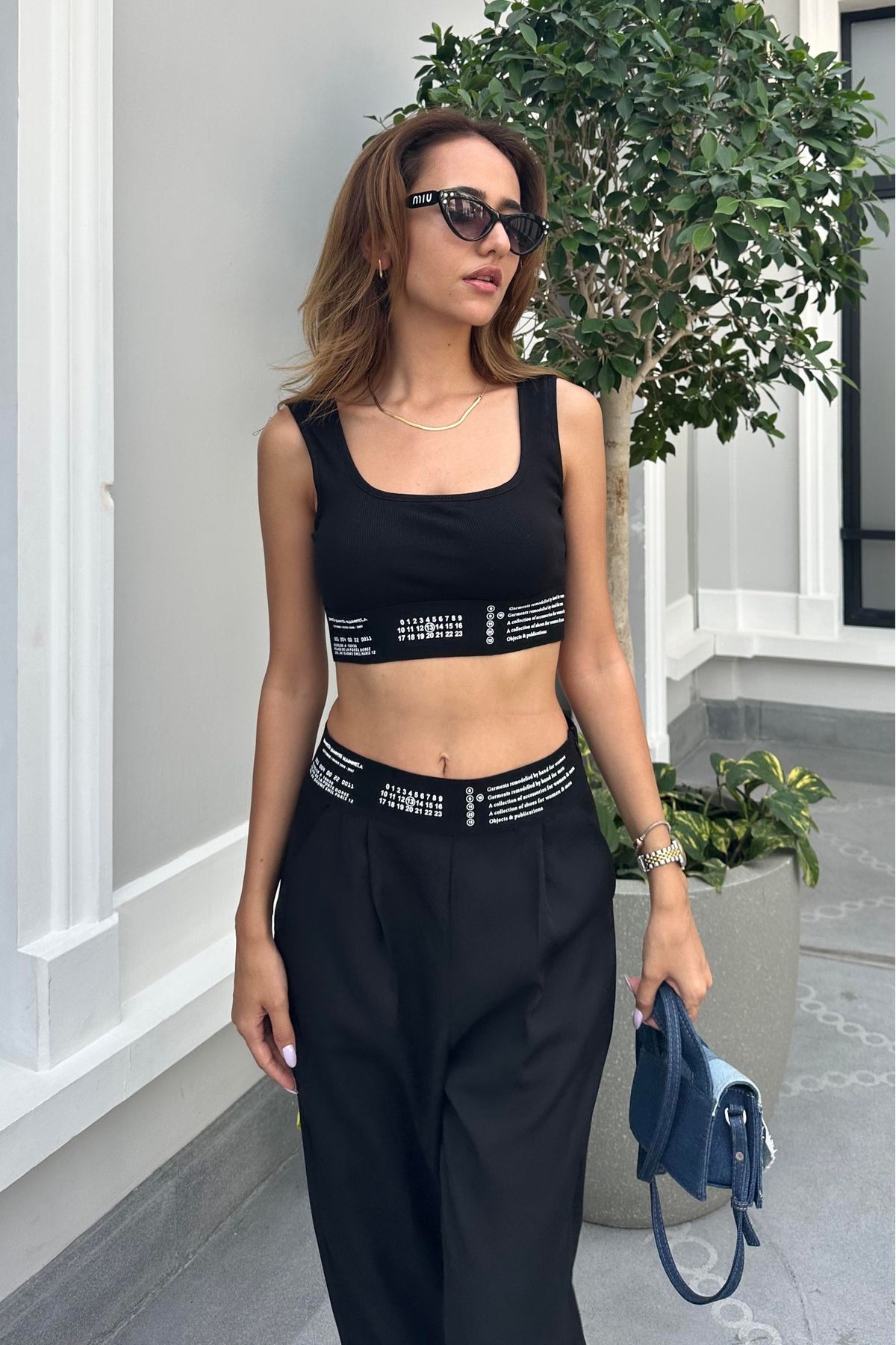bysedaortac Kadın Beyaz Beli Lastikli Kaplı Crop Atlet Bluz