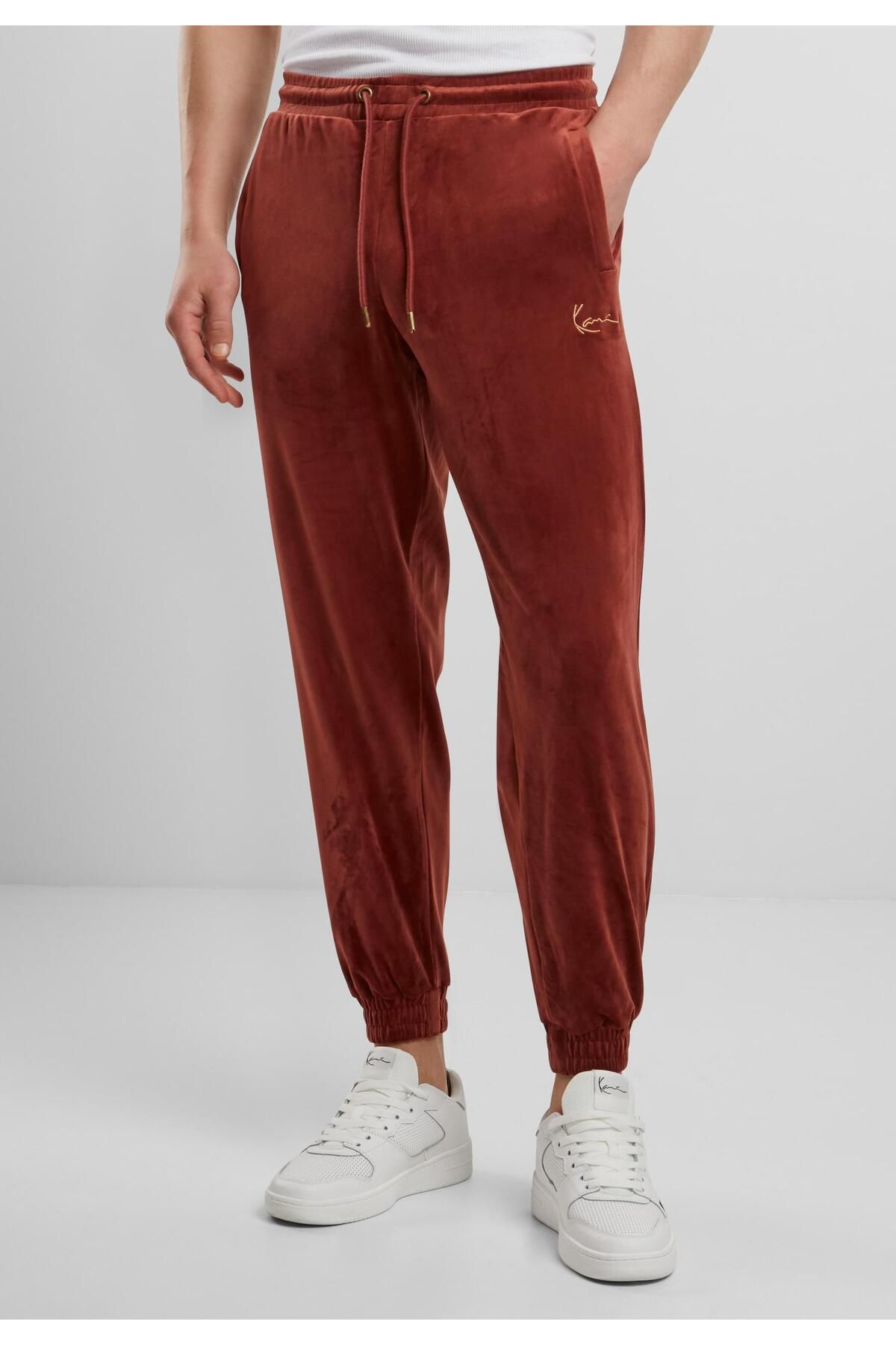 KARL KANI-Herren Km223-070-1 Small Signature Velvet Pants 6