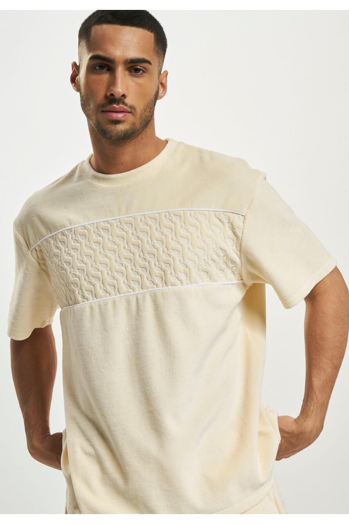 Sean John-Herren Jm232-004-02 Sj Monogram Logo Devorée Stripe Velours Tee 3