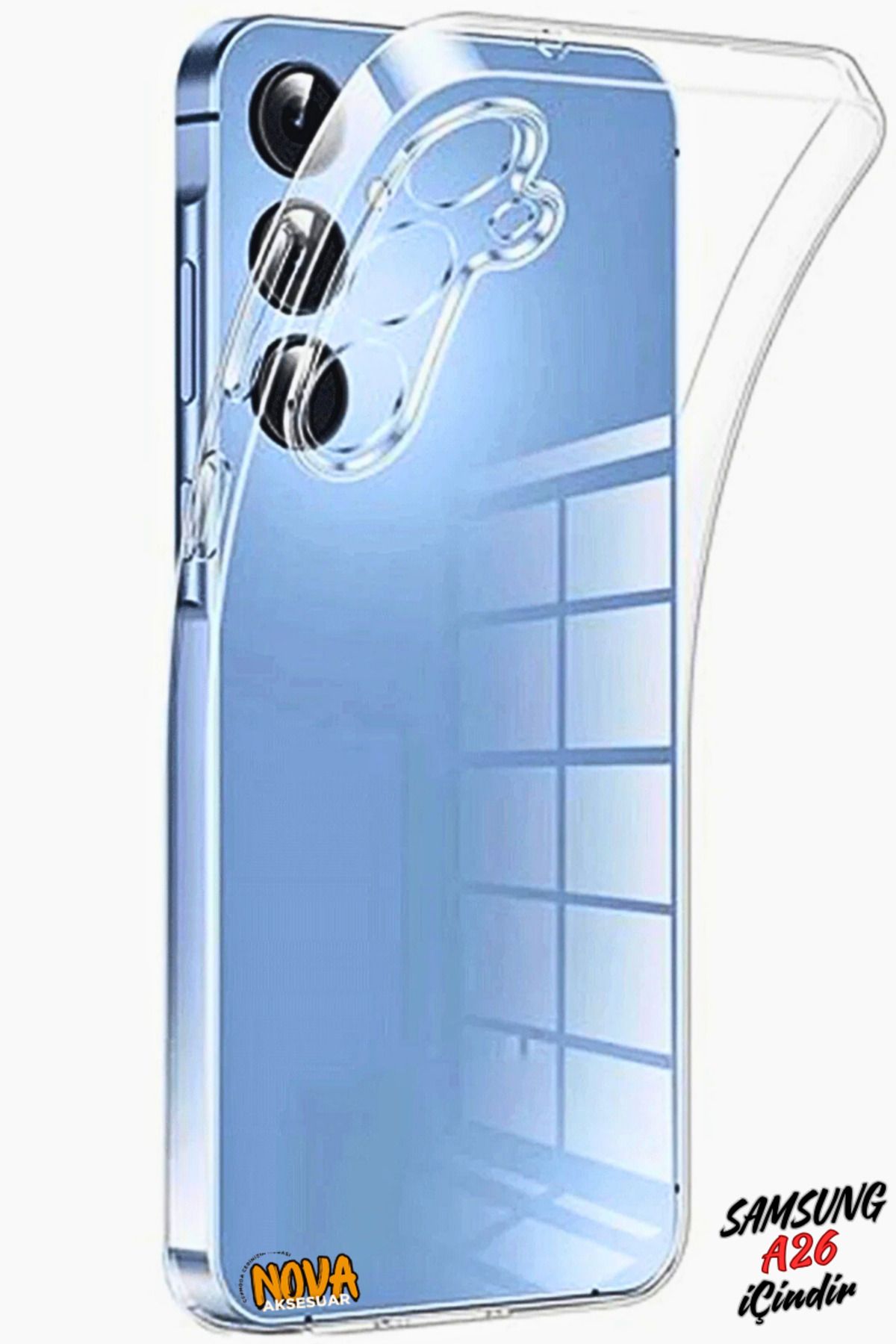 cepmoda SAMSUNG GALAXY A26 - Clear ince Şeffaf Kapak Saydam Silikon Telefon Kılıfı - ŞEFFAF