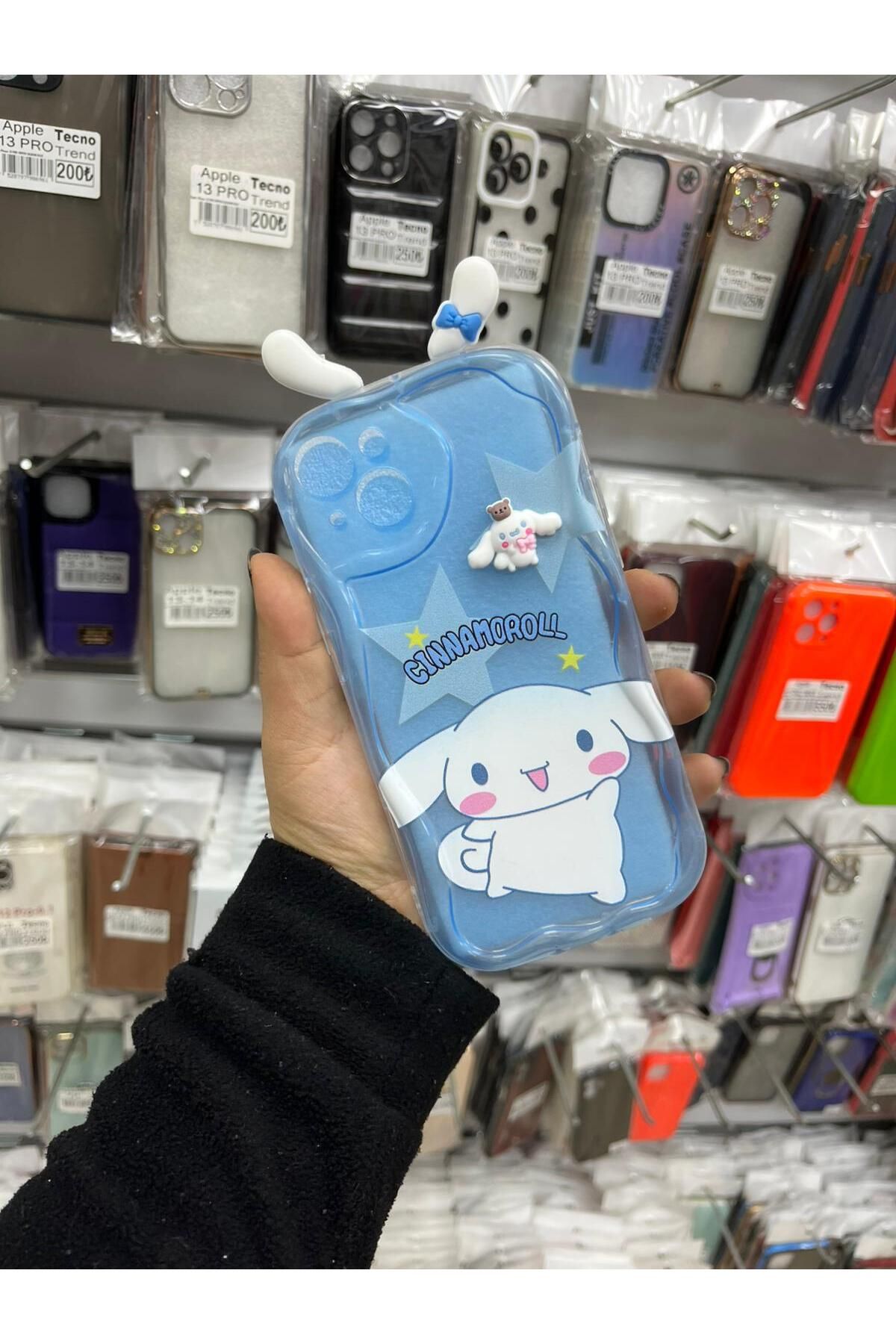 TECNOTREND Apple İphone 15 Plus 3d desenli kromi silikon kılıf