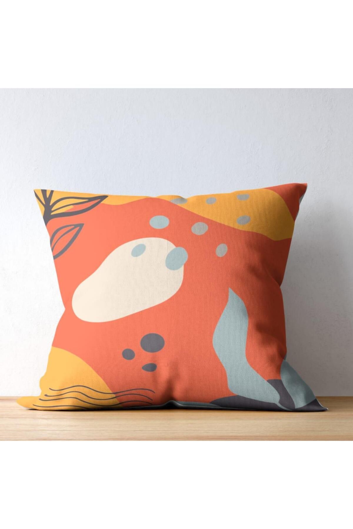 GMhome 4'lü Bohem Soft Yaprak Desenli Kırlent Kılıfı,Dijital Baskı 43 x 43