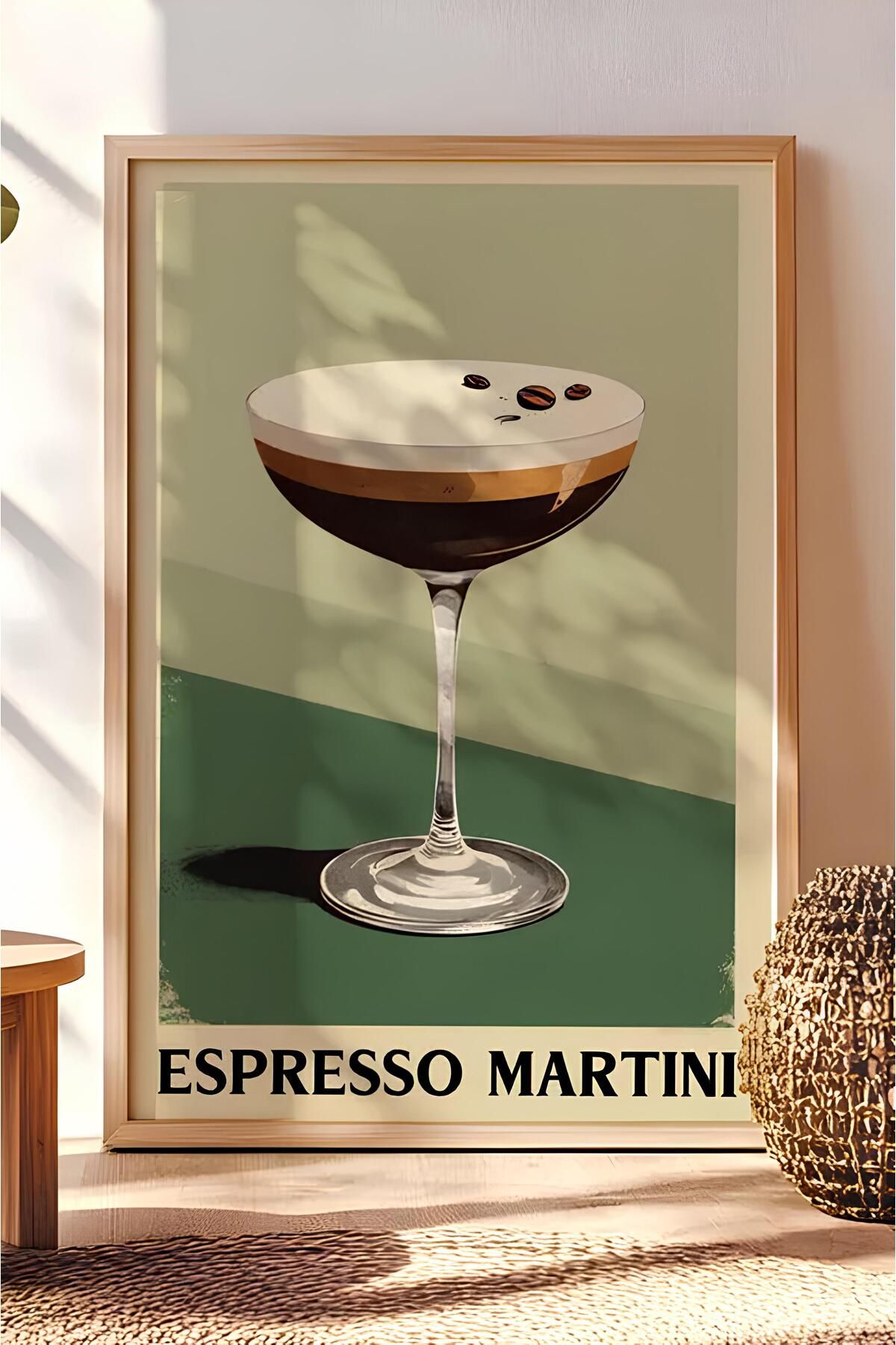 HandMadeBuy Çerçevesiz Espresso Martini Posteri, Espresso Martini Posteri, Tablo Ölçülerinde Poster