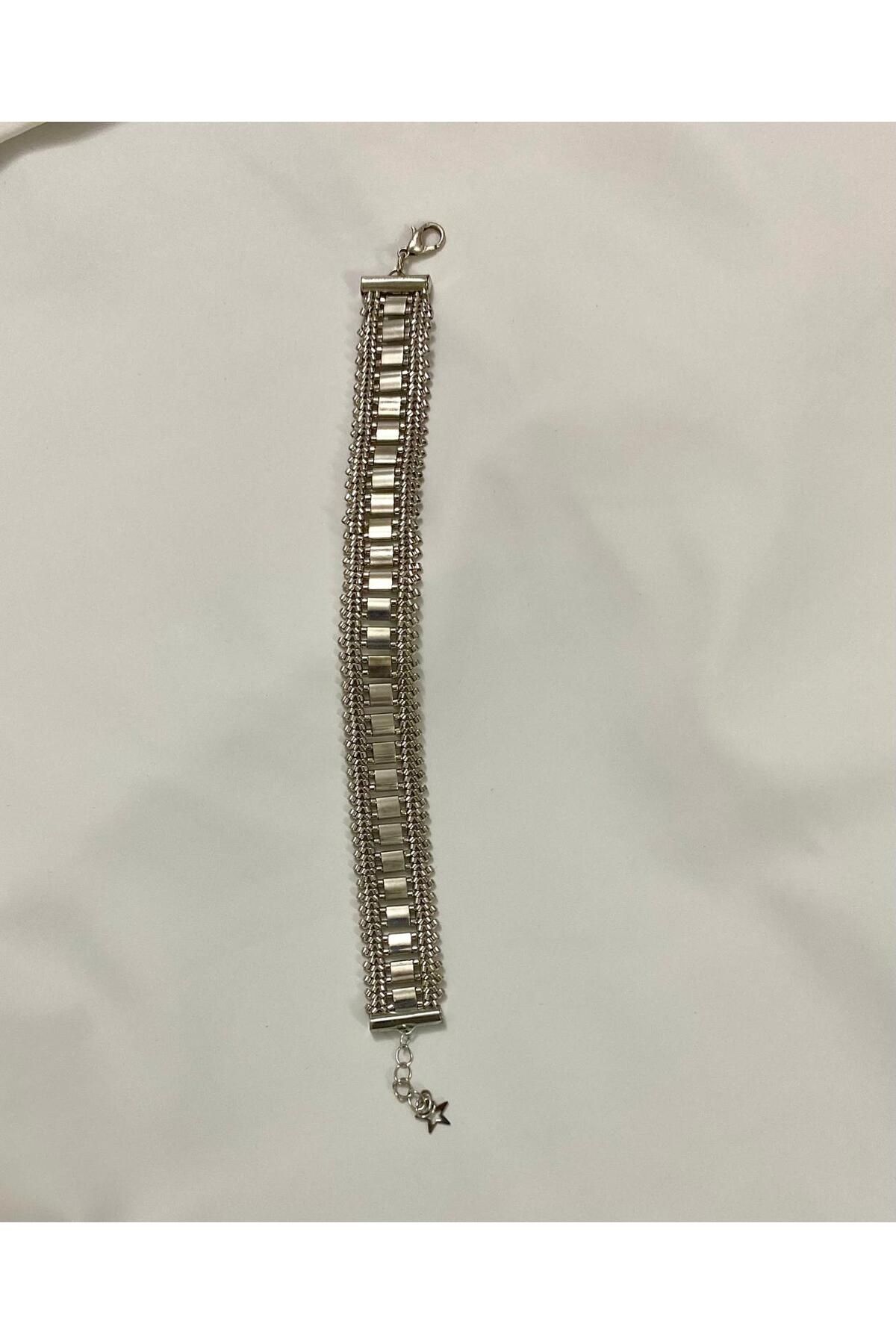 Butik Gümüş Tila Ve Delica BoncukBileklik