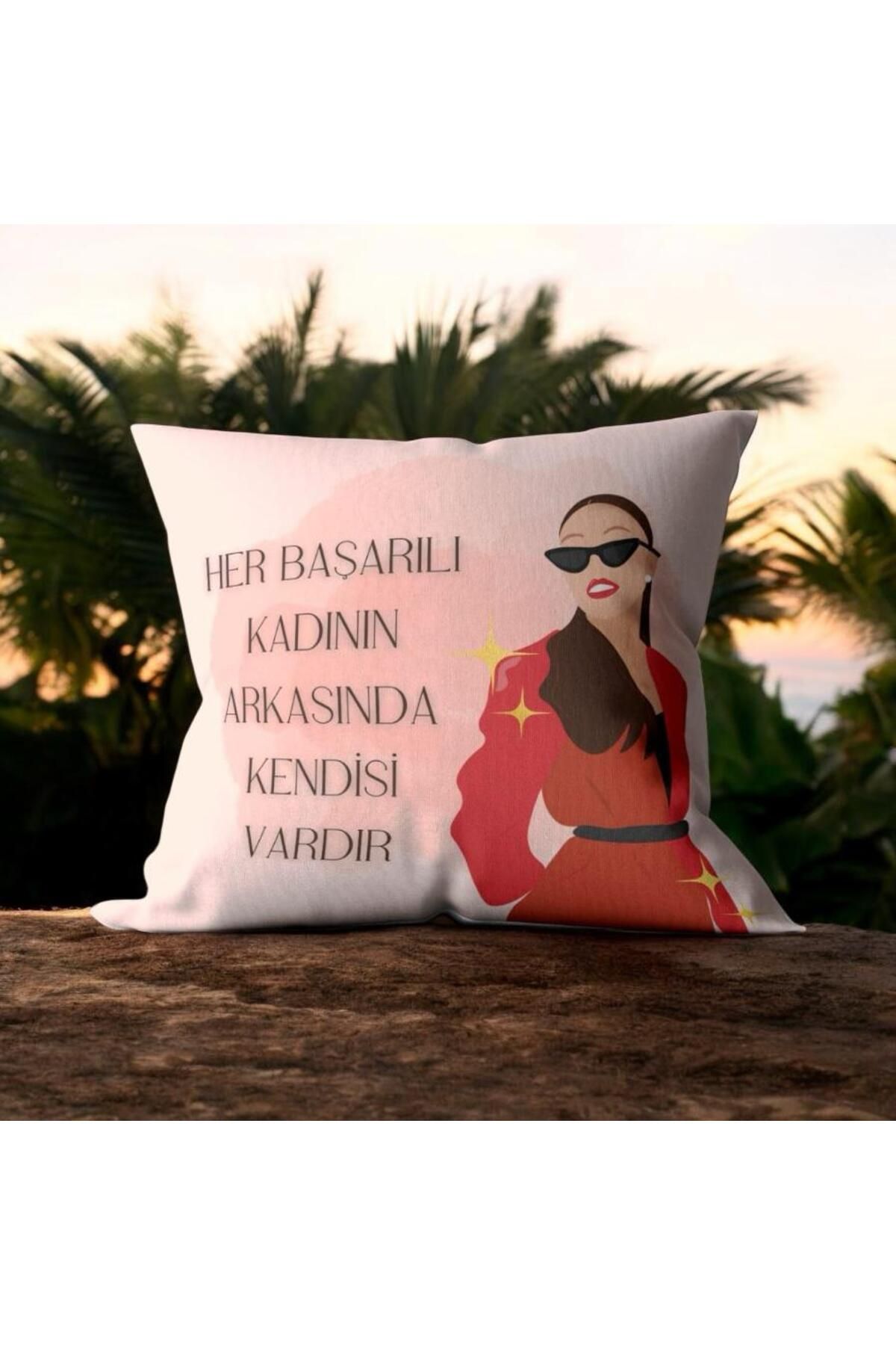 GMhome Başarılı Kadın Dijjital Baskı Modern Kırlent Kılıfı 43 x 43