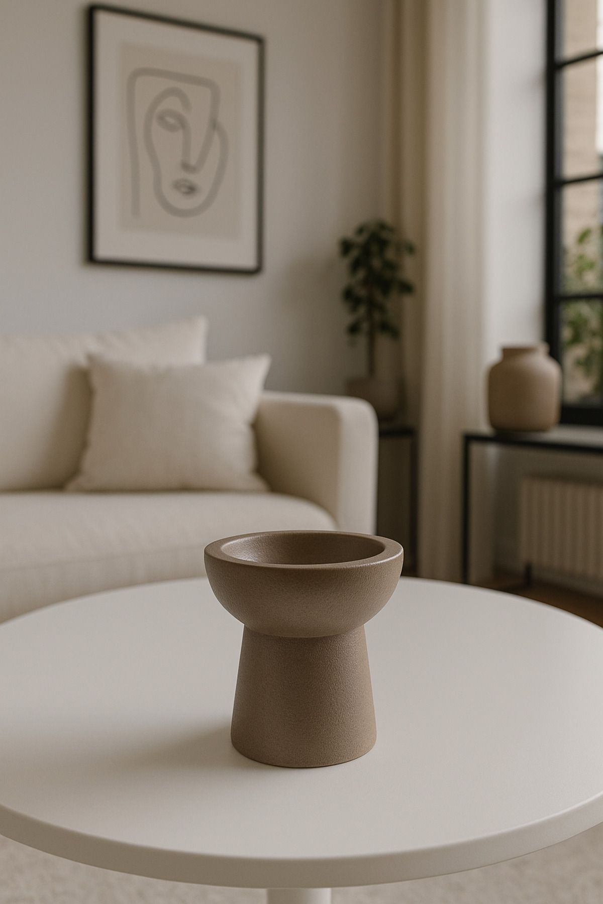 MAYDA STUDIOS EL YAPIMI BETON MUMLUK, MİNİMAL EV DEKORU, ŞIK MUMLUK ORGANİZER