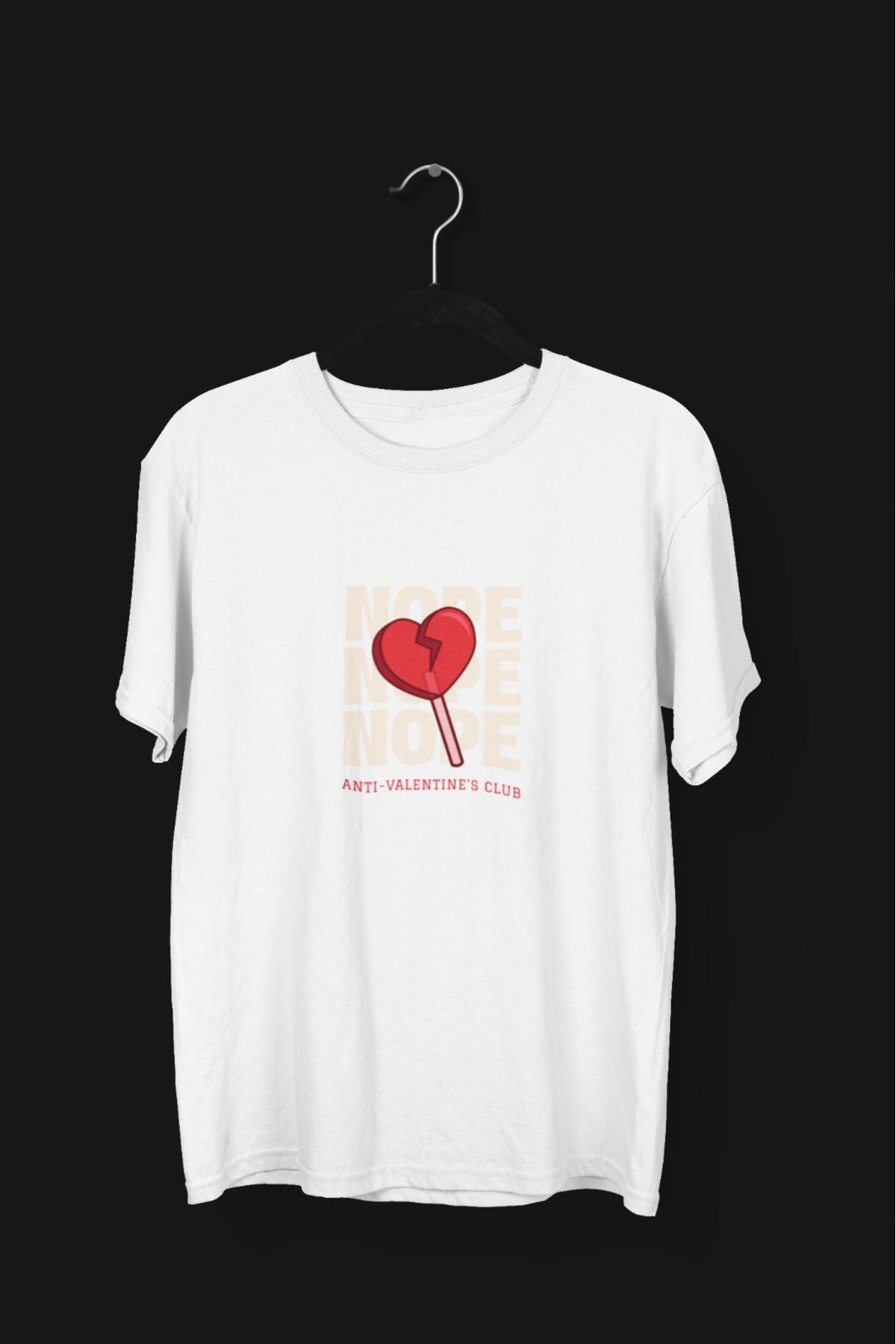 Butik ERKEK/KADIN -NOPE - TRANSFER BASKILI YUVARLAK YAKA KISA KOL TİŞÖRT