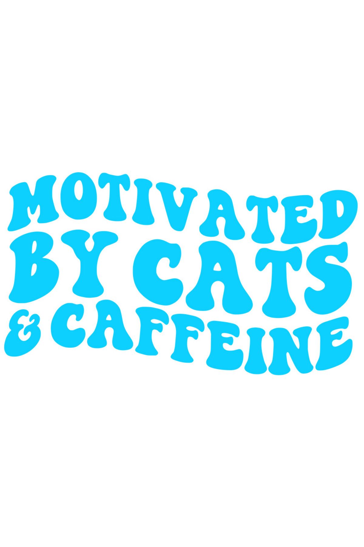 StoryGift Romania Sticker Exterior Cu Mesajul "motivated By Cats & Caffeine" - Motivat De Pisici Si Cafeina - One Size