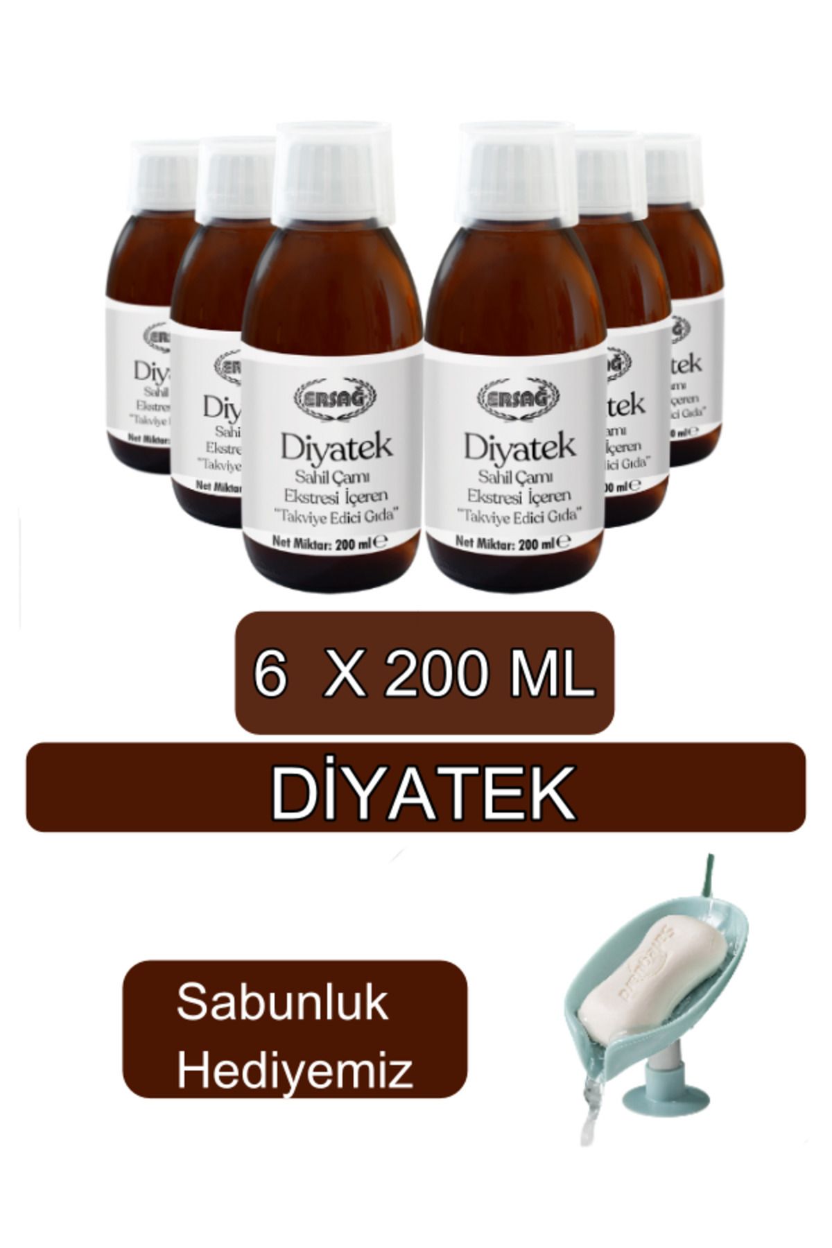 Ersağ Diyatek Sahil Çamı Ekstresi 6'lı Paket - Sabunluk Hediyemiz 4048-3
