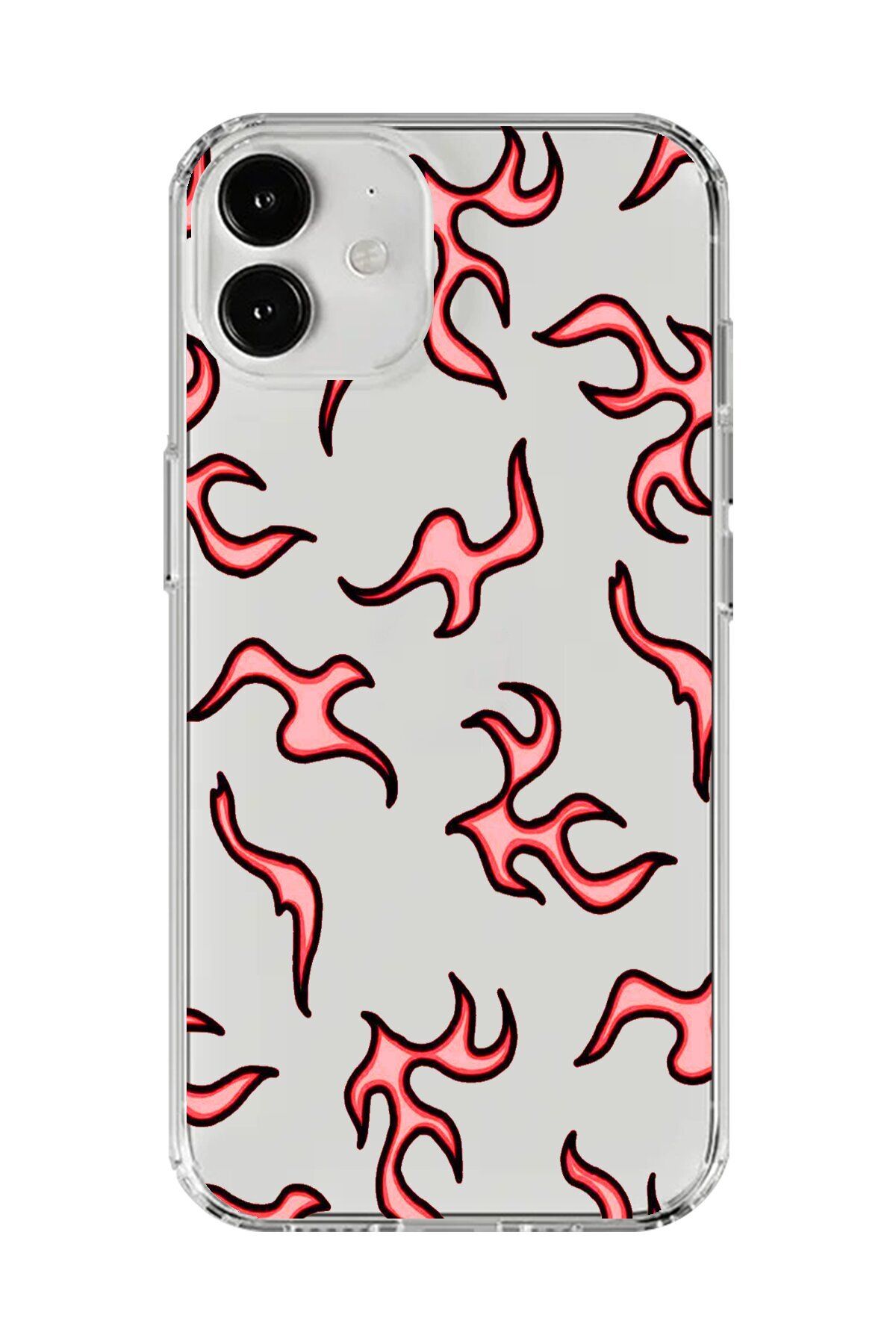 Dali Design iPhone 12 Uyumlu Şeffaf Kılıf Şeffaf Wallpaper 4 Tasarımlı