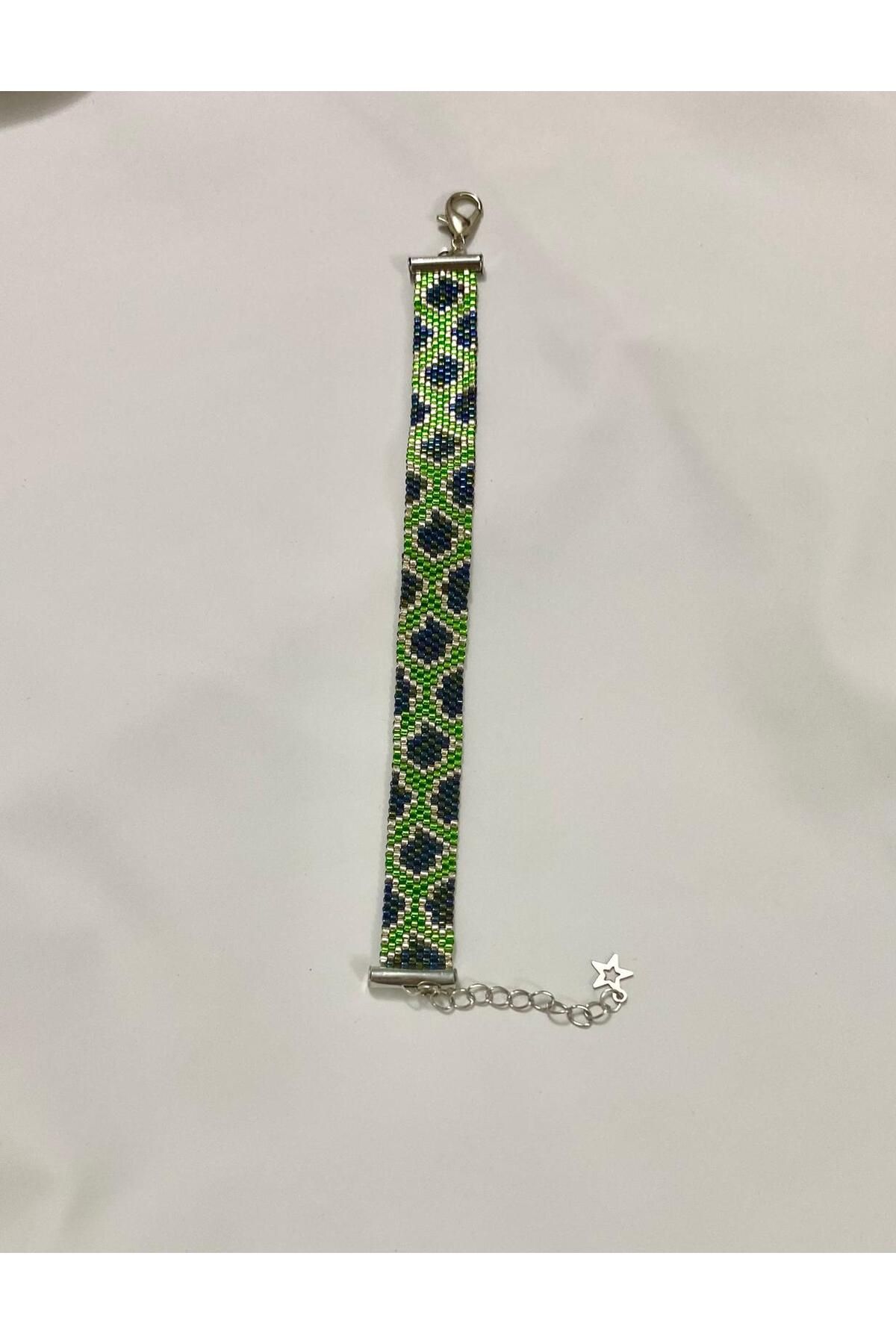Butik Yılan Deri Desenli Delica Boncuk Bileklik