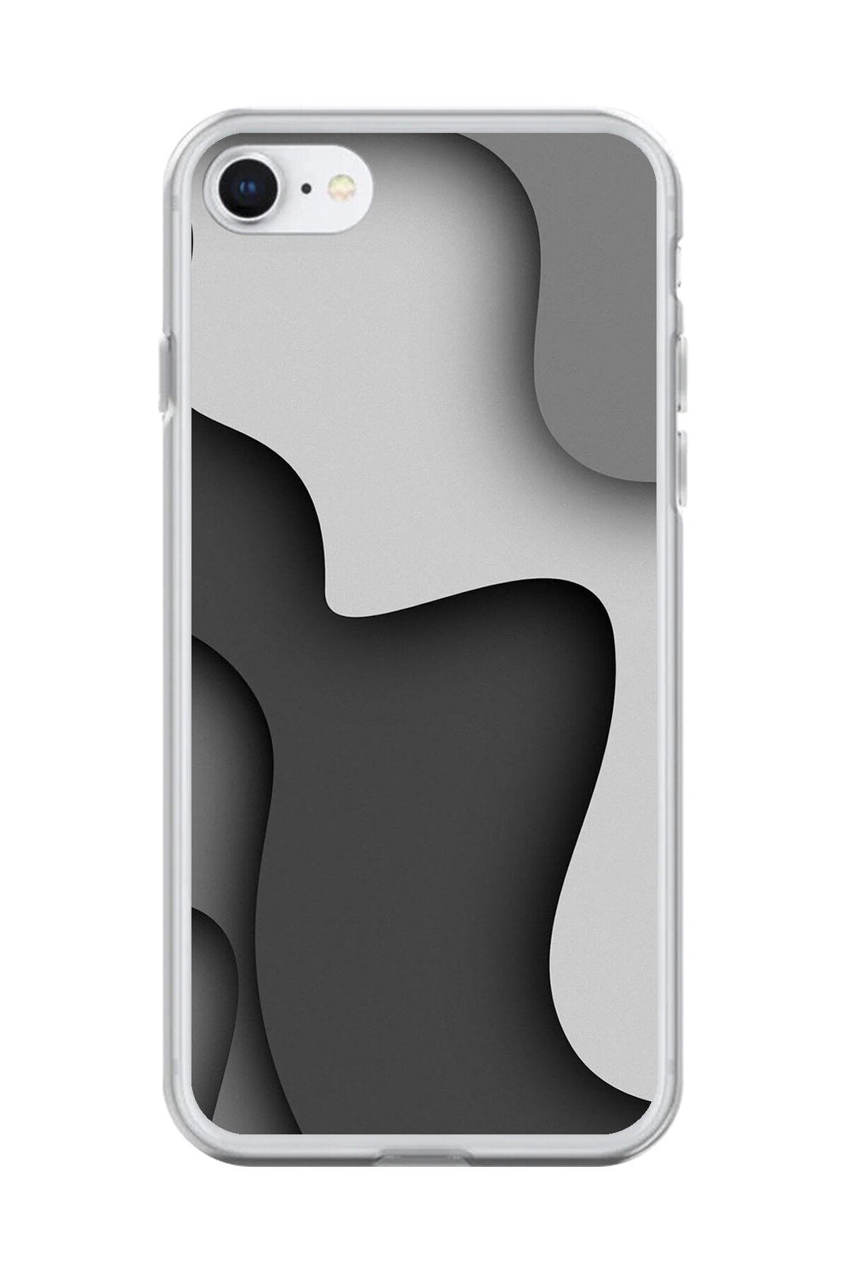 Dali Design iPhone 8 Uyumlu Şeffaf Kılıf Şeffaf Wallpaper 2 Tasarımlı