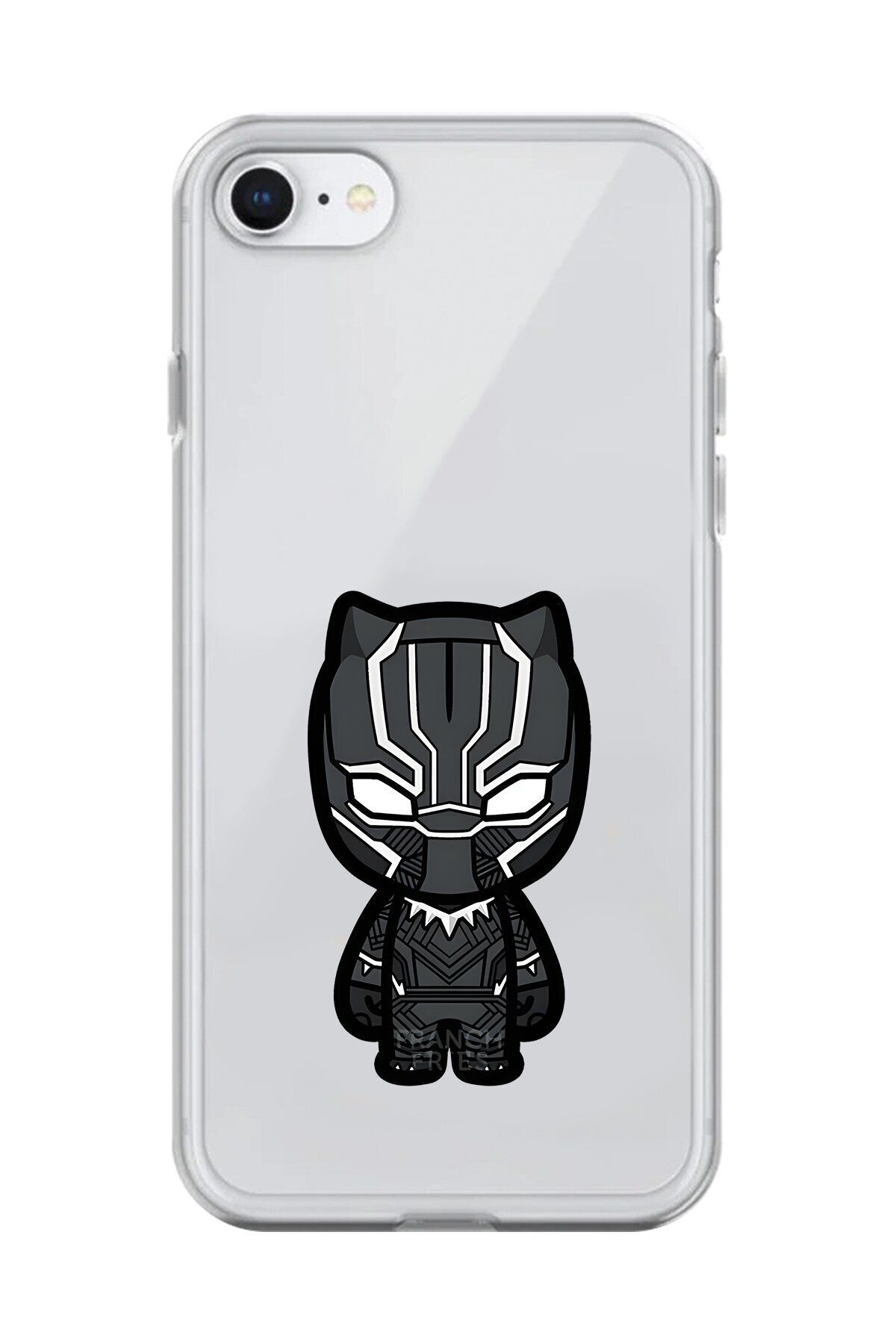 Dali Design iPhone 6S Uyumlu Şeffaf Kılıf Chibi Black Panther 6 Tasarımlı