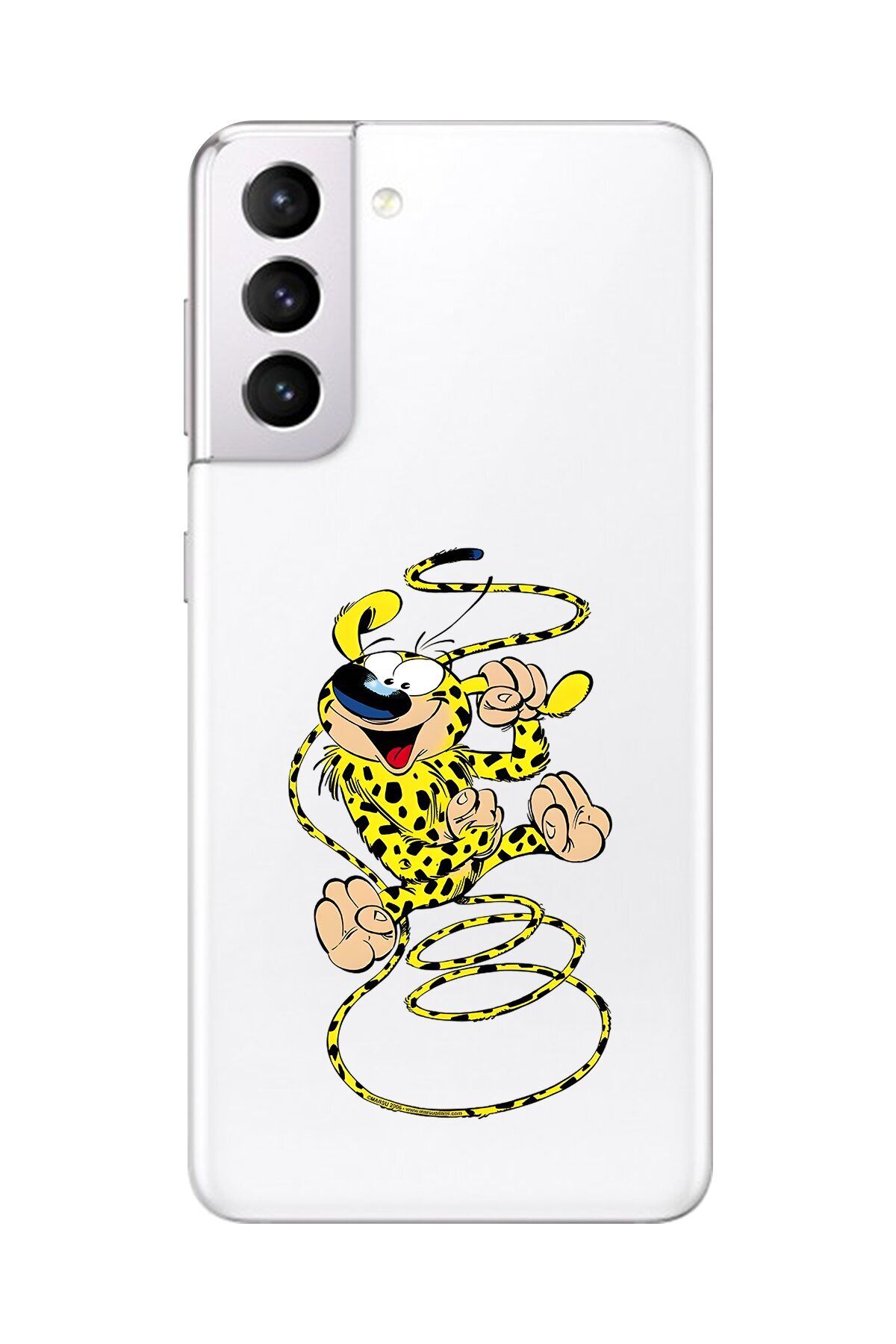 Dali Design Galaxy S21 Uyumlu Şeffaf Kılıf Cartoon Marsupilami 9 Tasarımlı