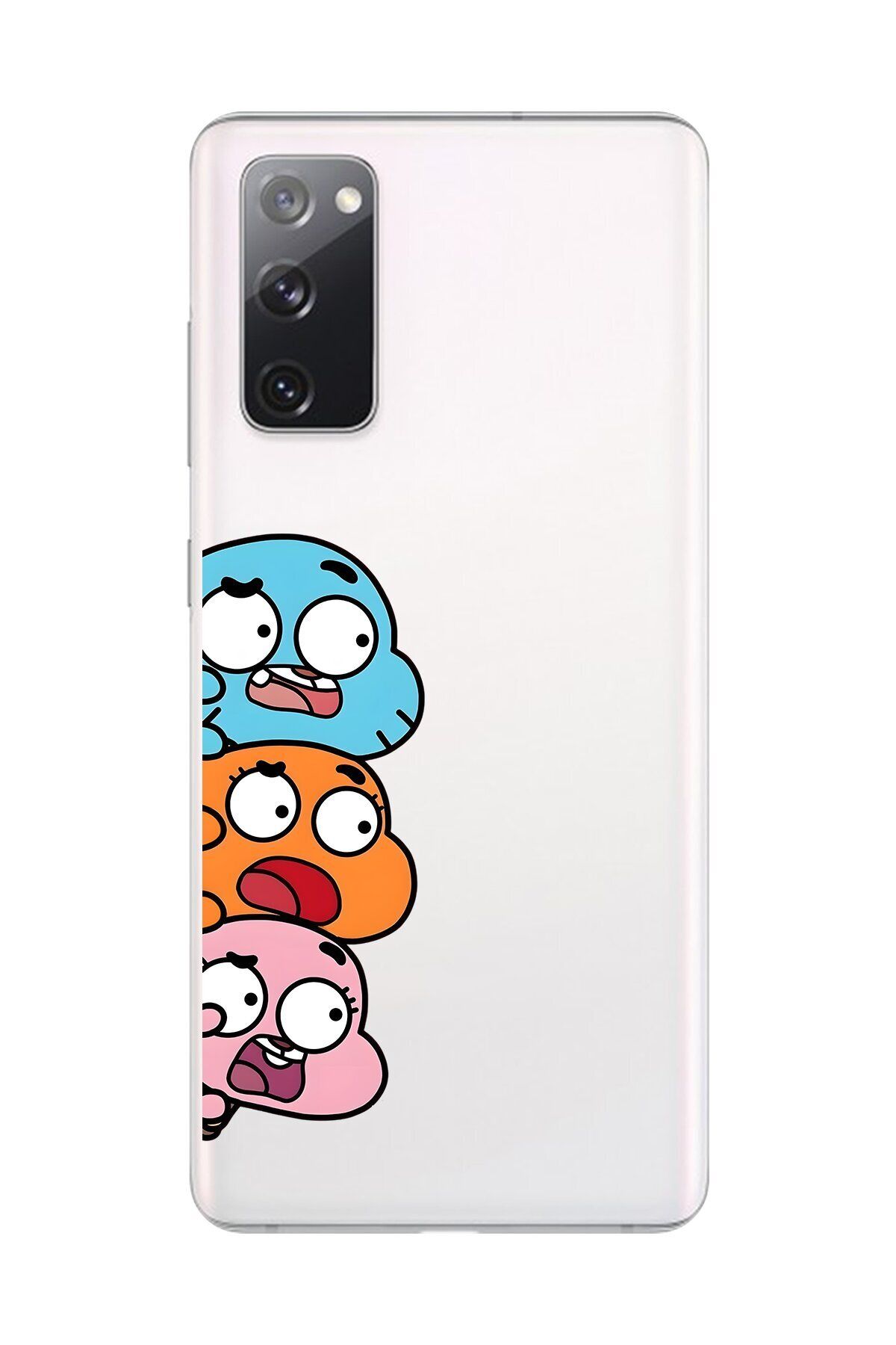 Dali Design Galaxy S20 FE Uyumlu Şeffaf Kılıf Cartoon Gumball 6 Tasarımlı