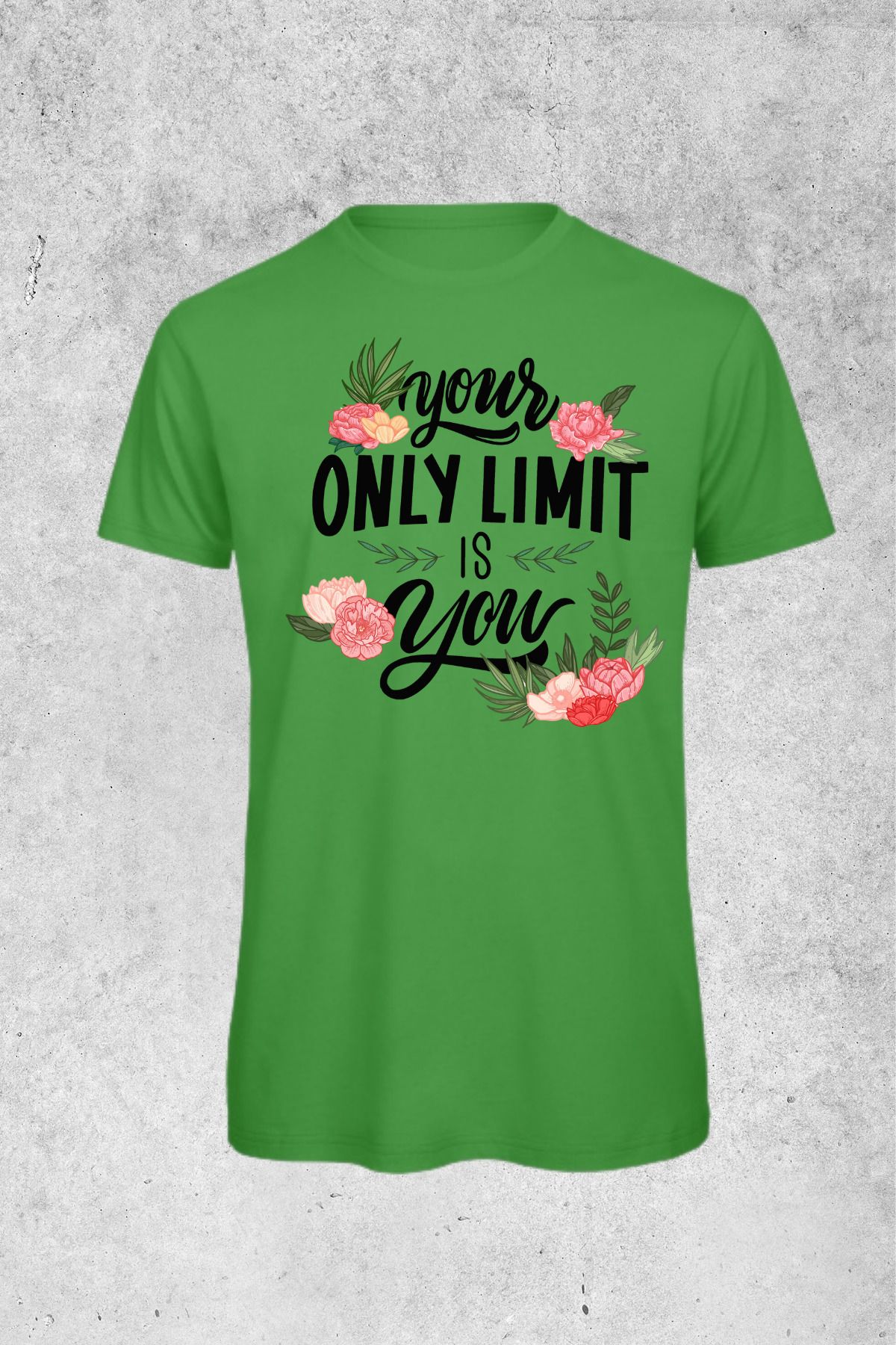 MOLICO Basic unisex kısa kollu sıfır yaka YOUR ONLY baskılı tshirt