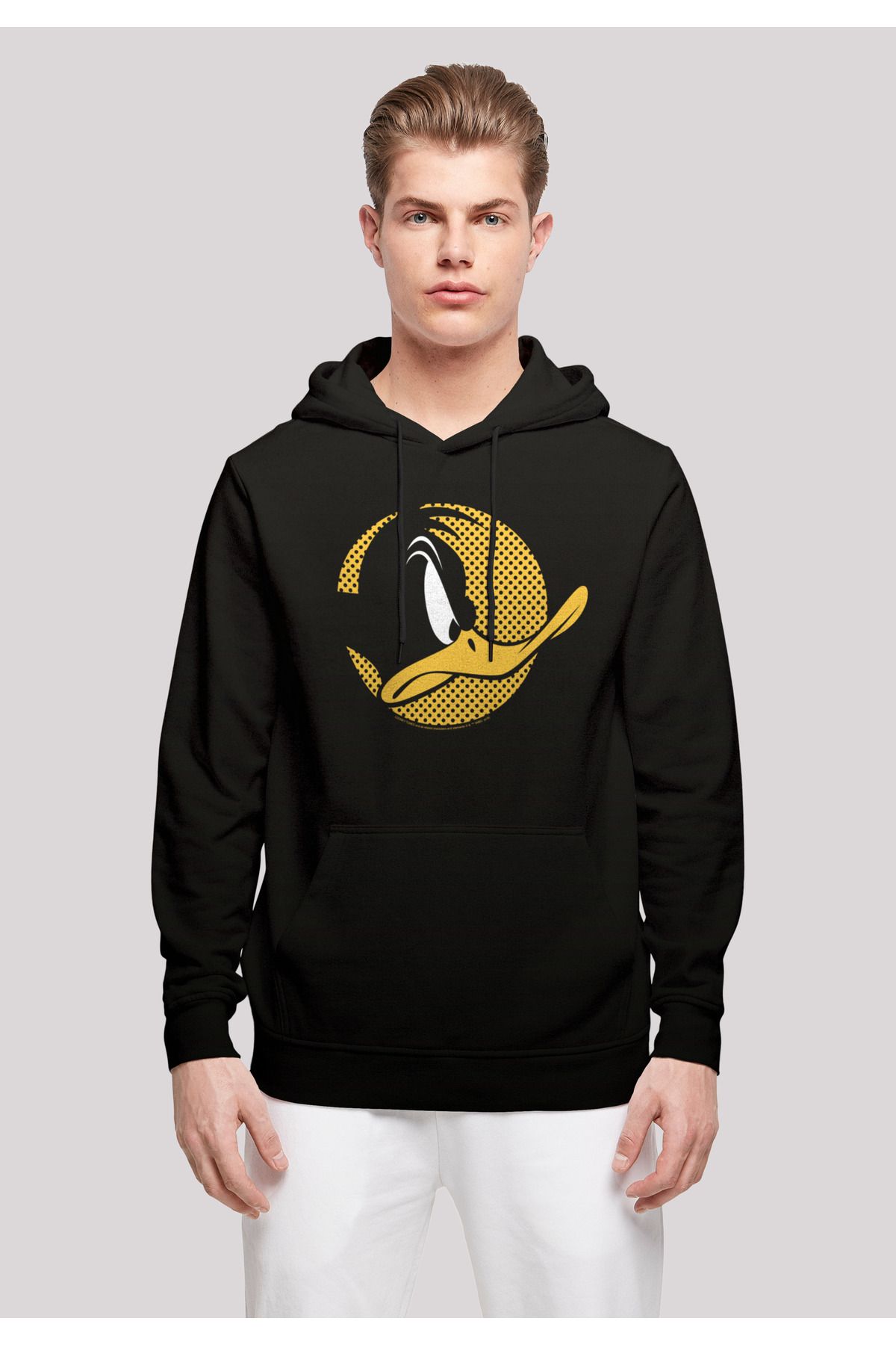 F4NT4STIC-Herren Daffy Duck Dotted Profile -blk With Basic Hoody 3