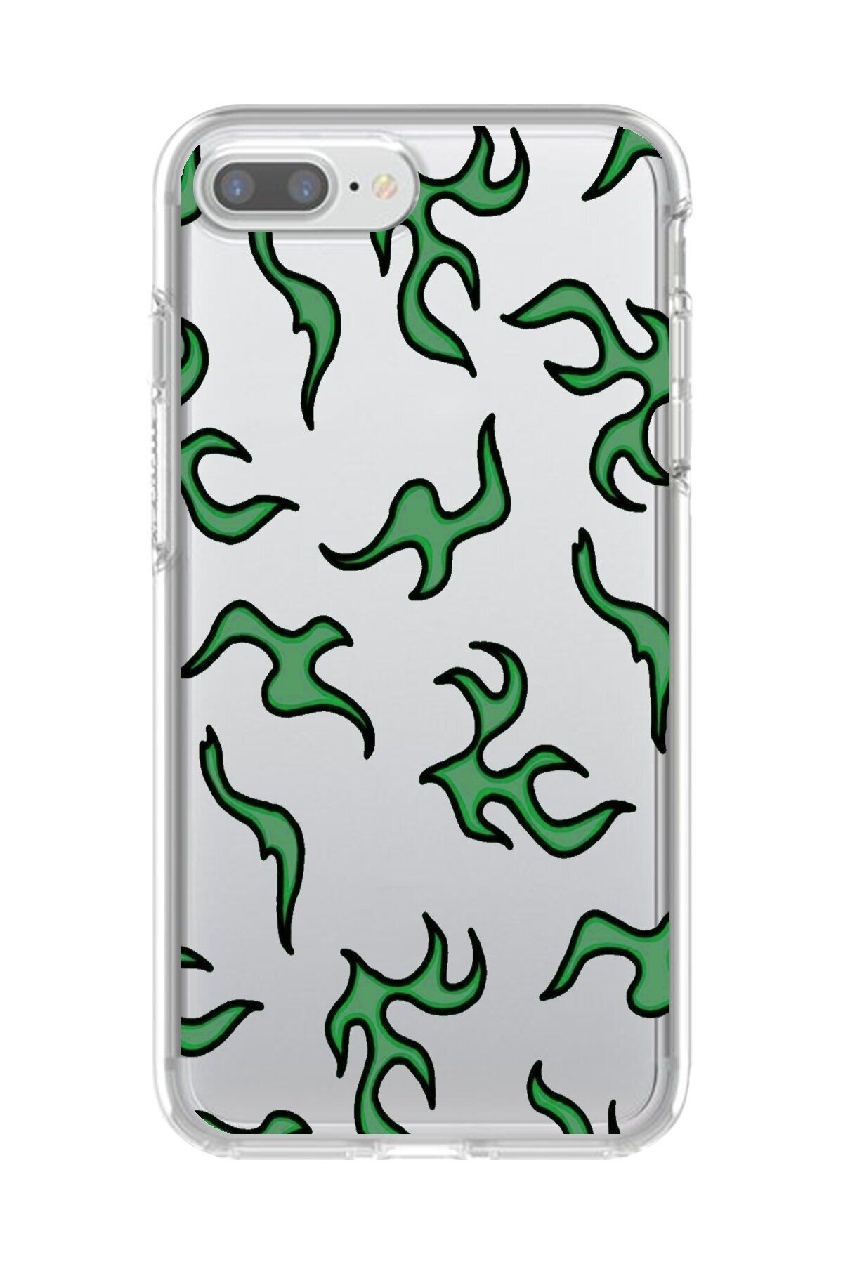 Dali Design iPhone 7 Plus Uyumlu Şeffaf Kılıf Şeffaf Wallpaper 5 Tasarımlı