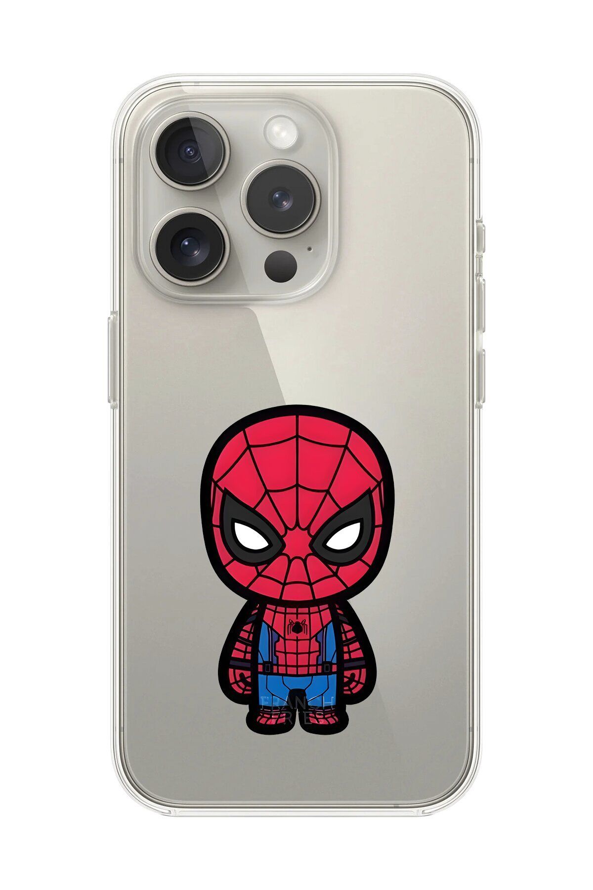Dali Design iPhone 12 Pro Uyumlu Şeffaf Kılıf Chibi Spider-Man 7 Tasarımlı