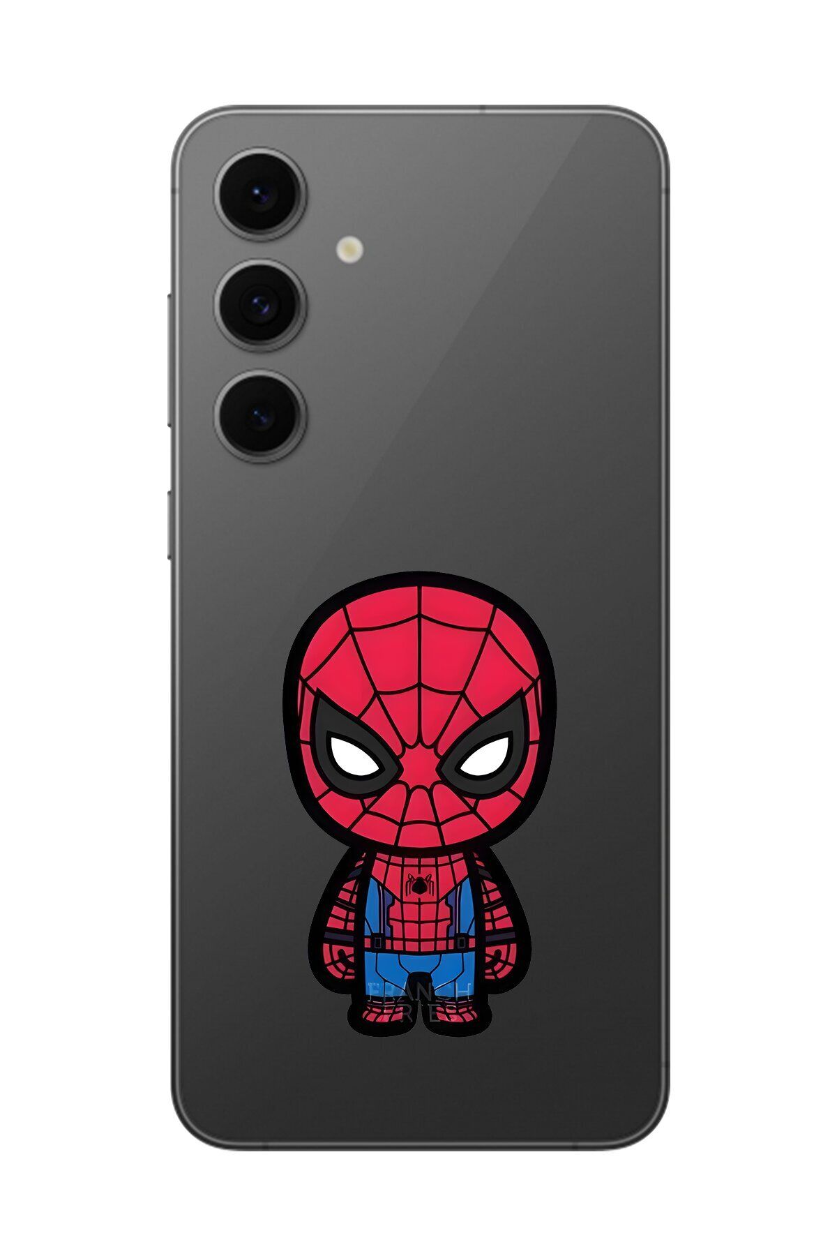 Dali Design Galaxy S24 FE Uyumlu Şeffaf Kılıf Chibi Spider-Man 7 Tasarımlı
