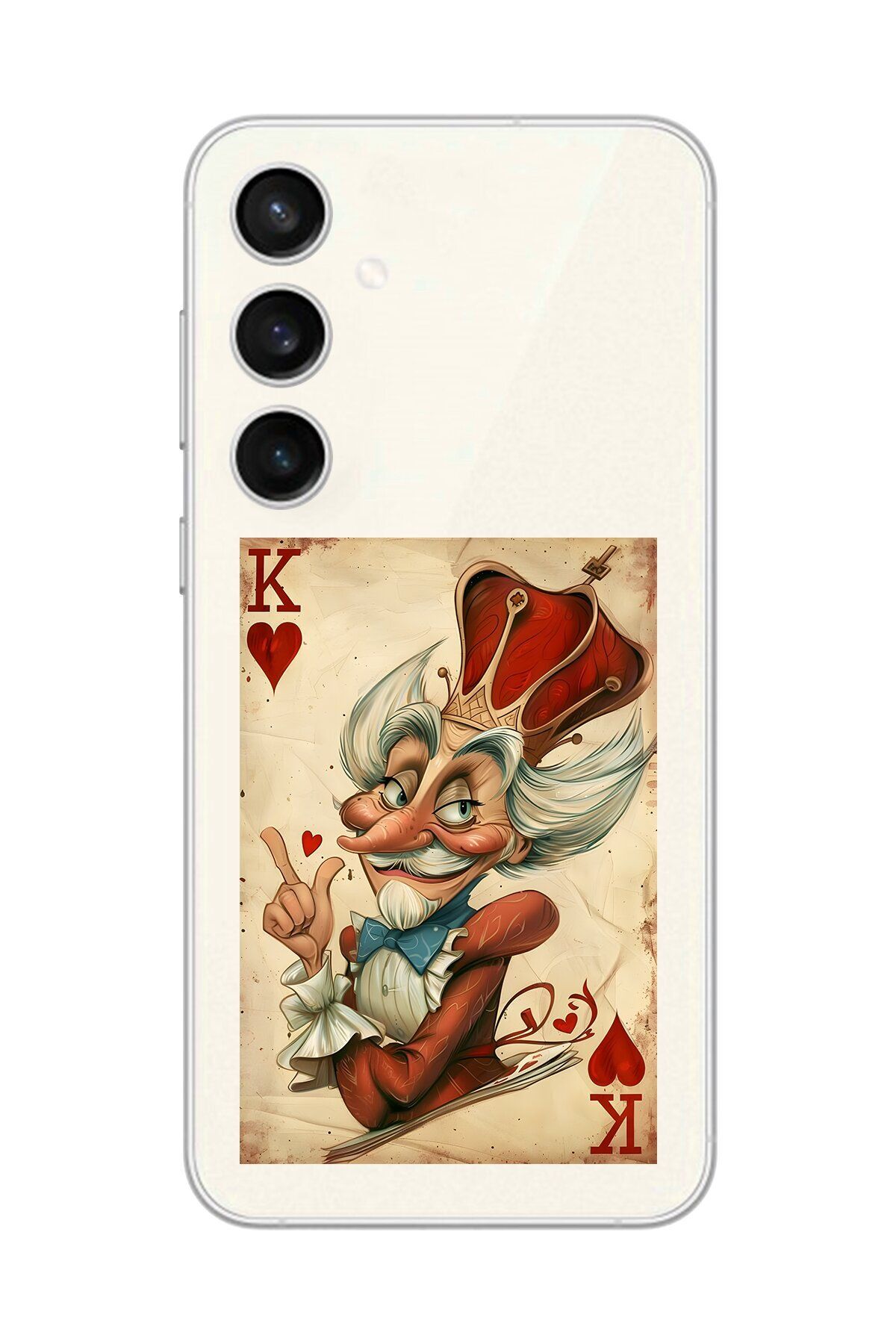 Dali Design Galaxy S23 Uyumlu Şeffaf Kılıf Kartlar King 4 Tasarımlı