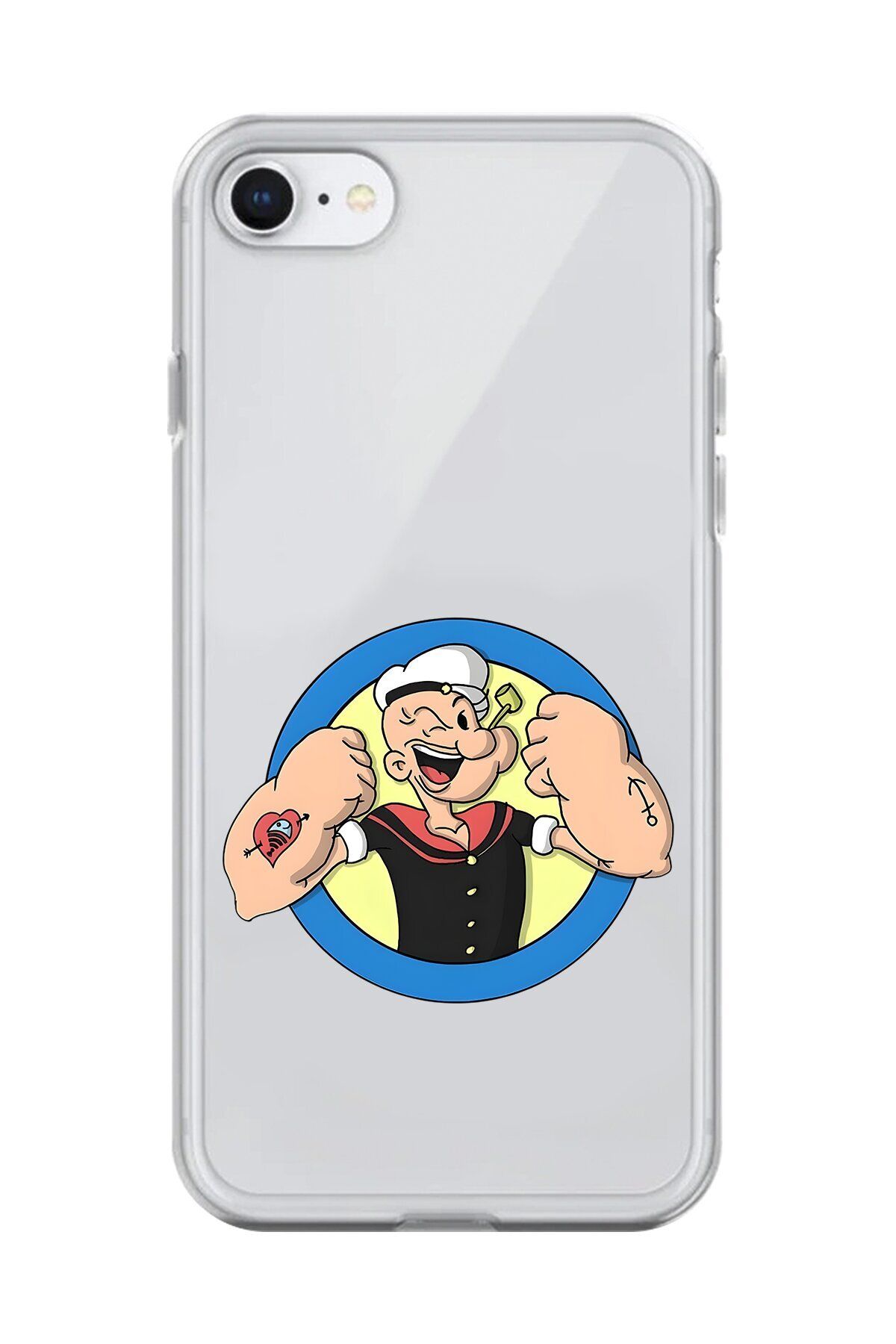 Dali Design iPhone 6S Plus Uyumlu Şeffaf Kılıf Cartoon Popeye 12 Tasarımlı