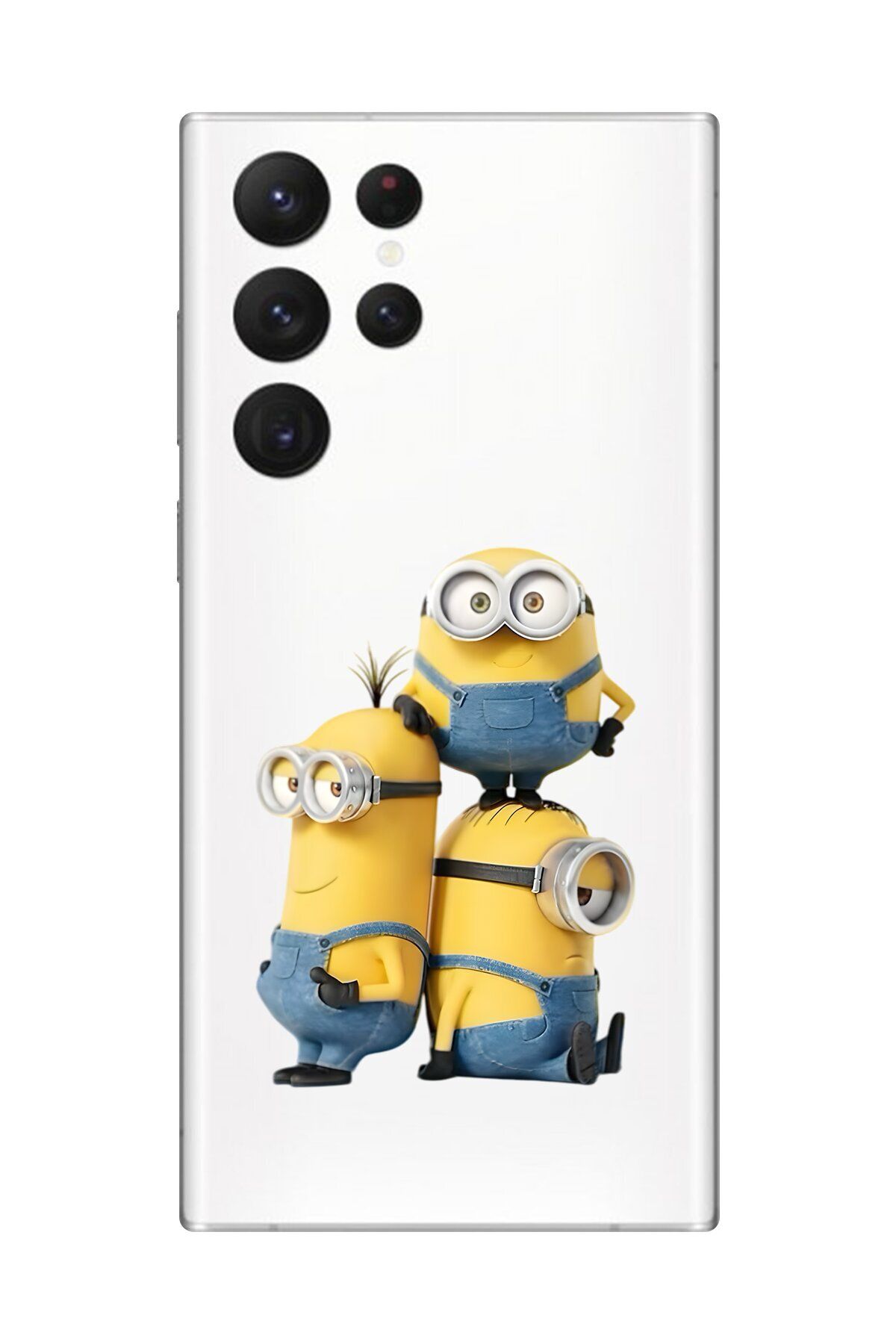 Dali Design Galaxy S22 Ultra Uyumlu Şeffaf Kılıf Cartoon Minions 10 Tasarımlı