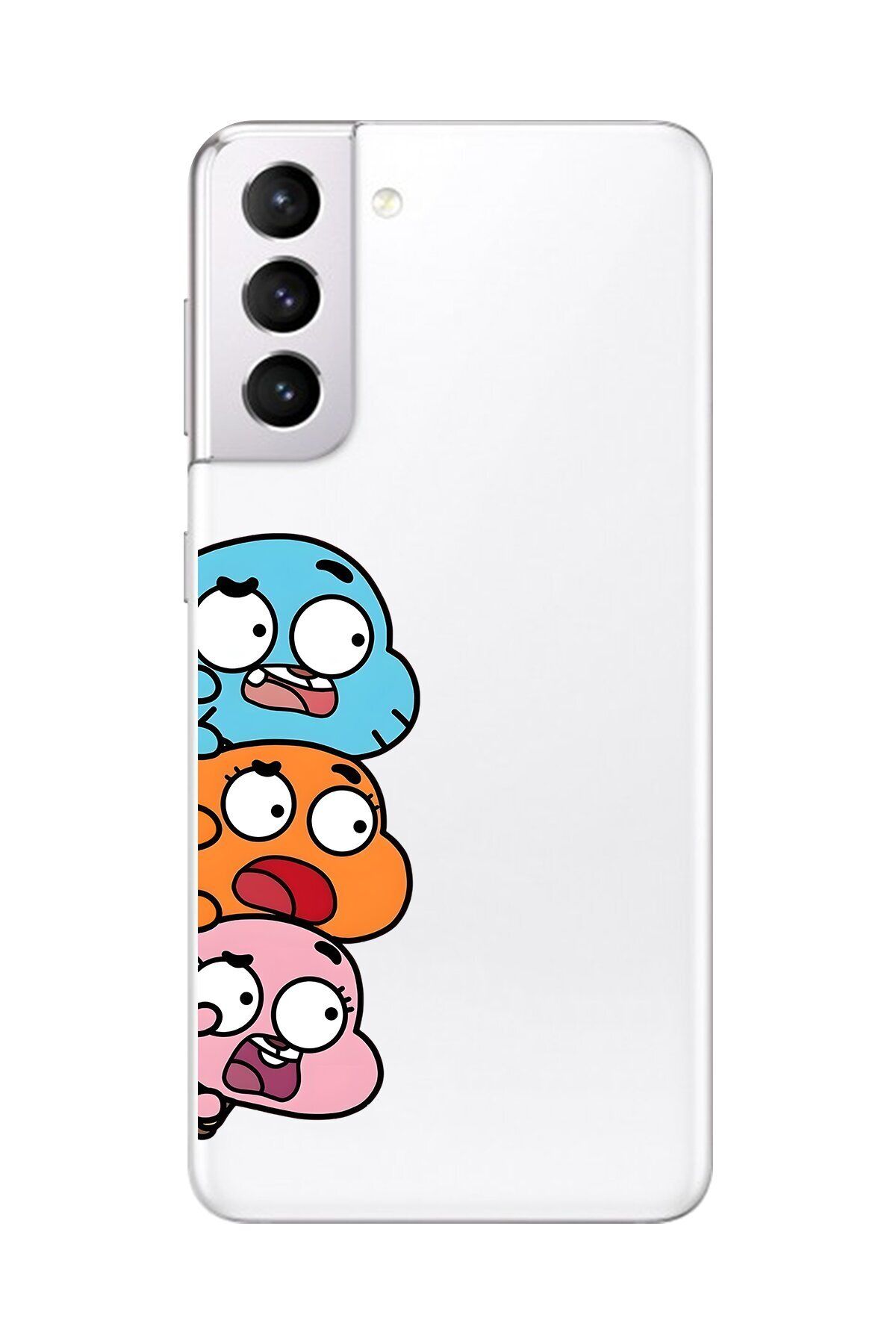 Dali Design Galaxy S21 Uyumlu Şeffaf Kılıf Cartoon Gumball 6 Tasarımlı